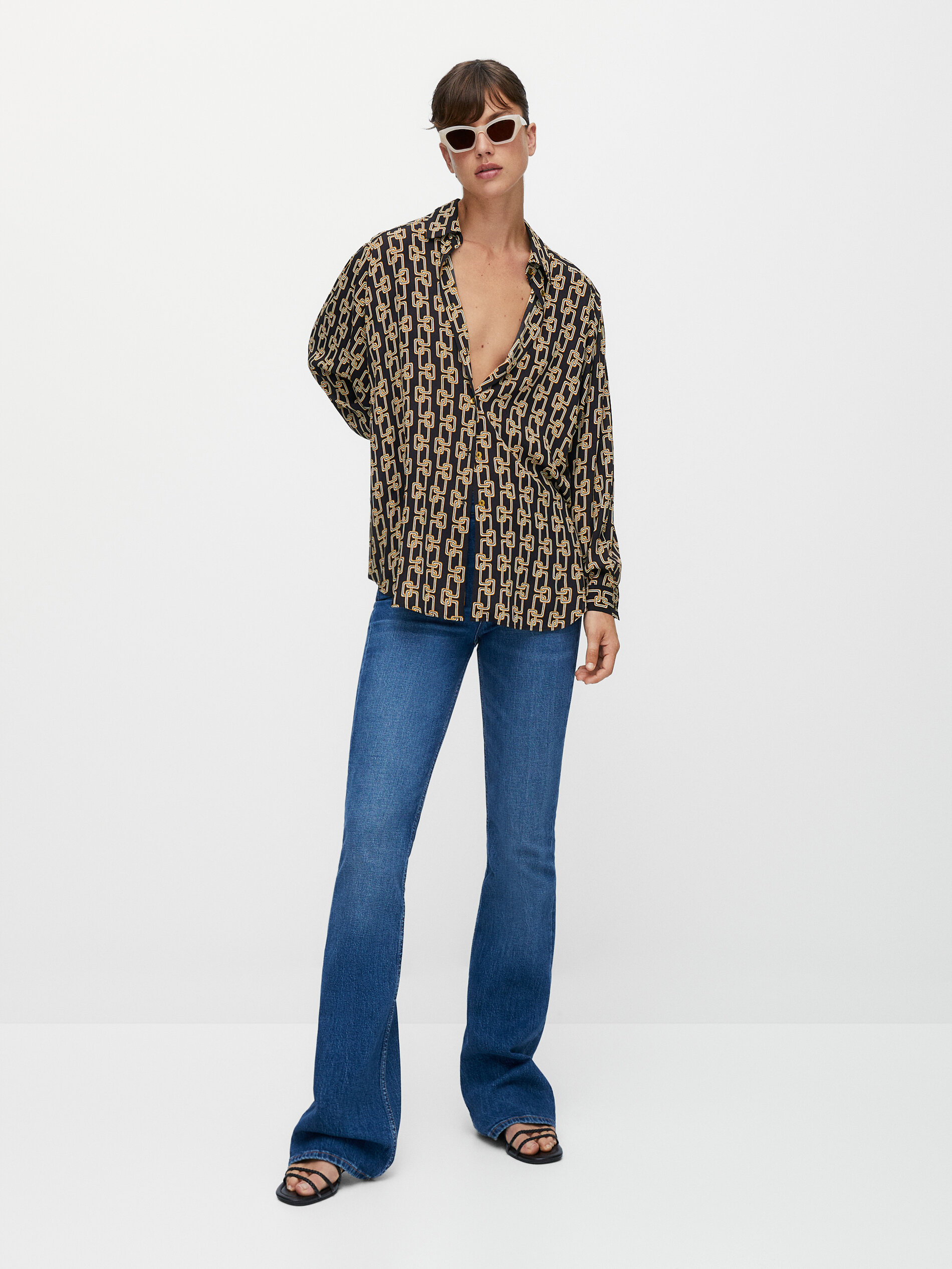 chain print shirt zara