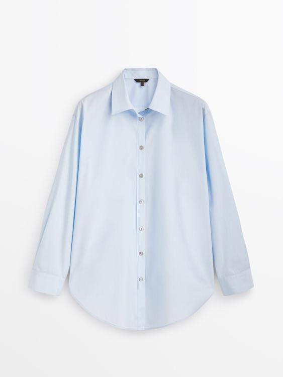 Cotton Poplin Shirt Massimo Dutti United States Of America Cotton Poplin Shirt Massimo Dutti United States Of America