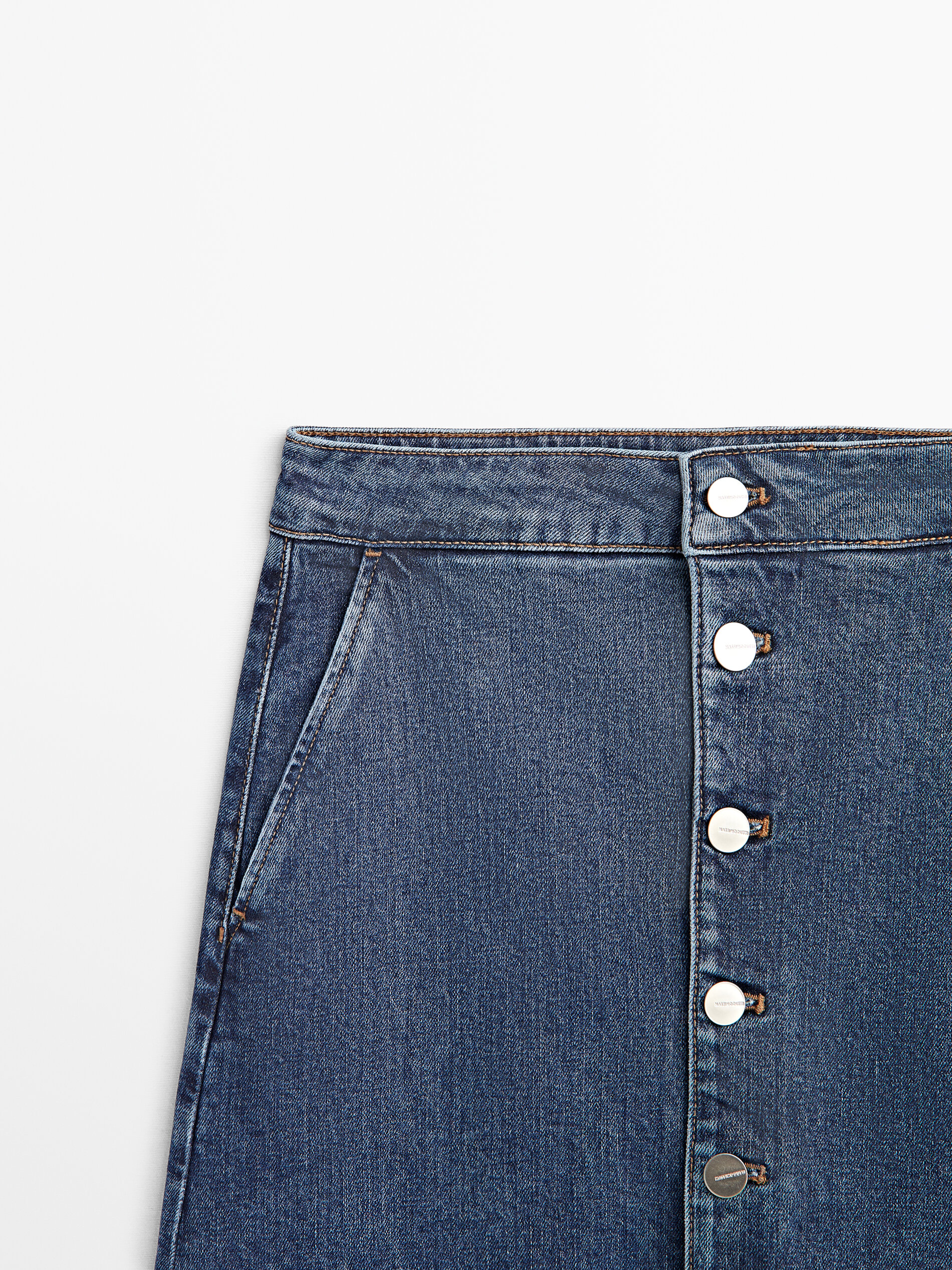 frame denim midi skirt