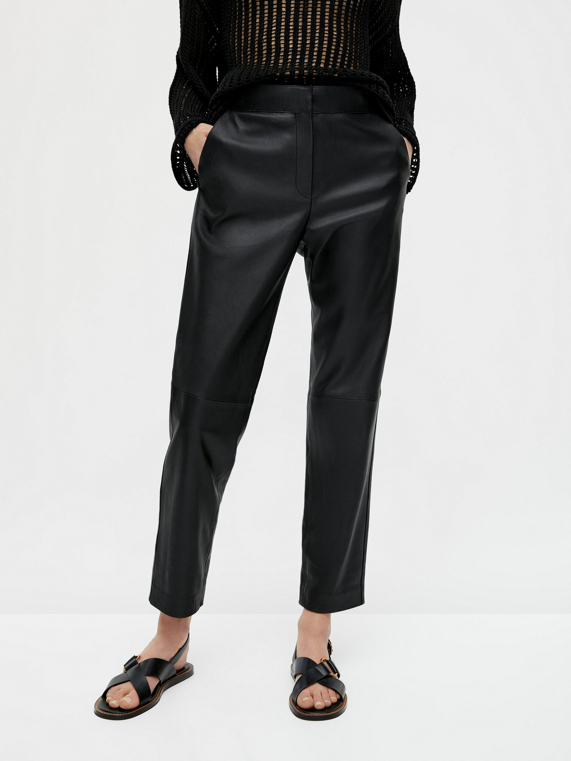 Pantaloni in pelle nappa - Massimo Dutti Italia