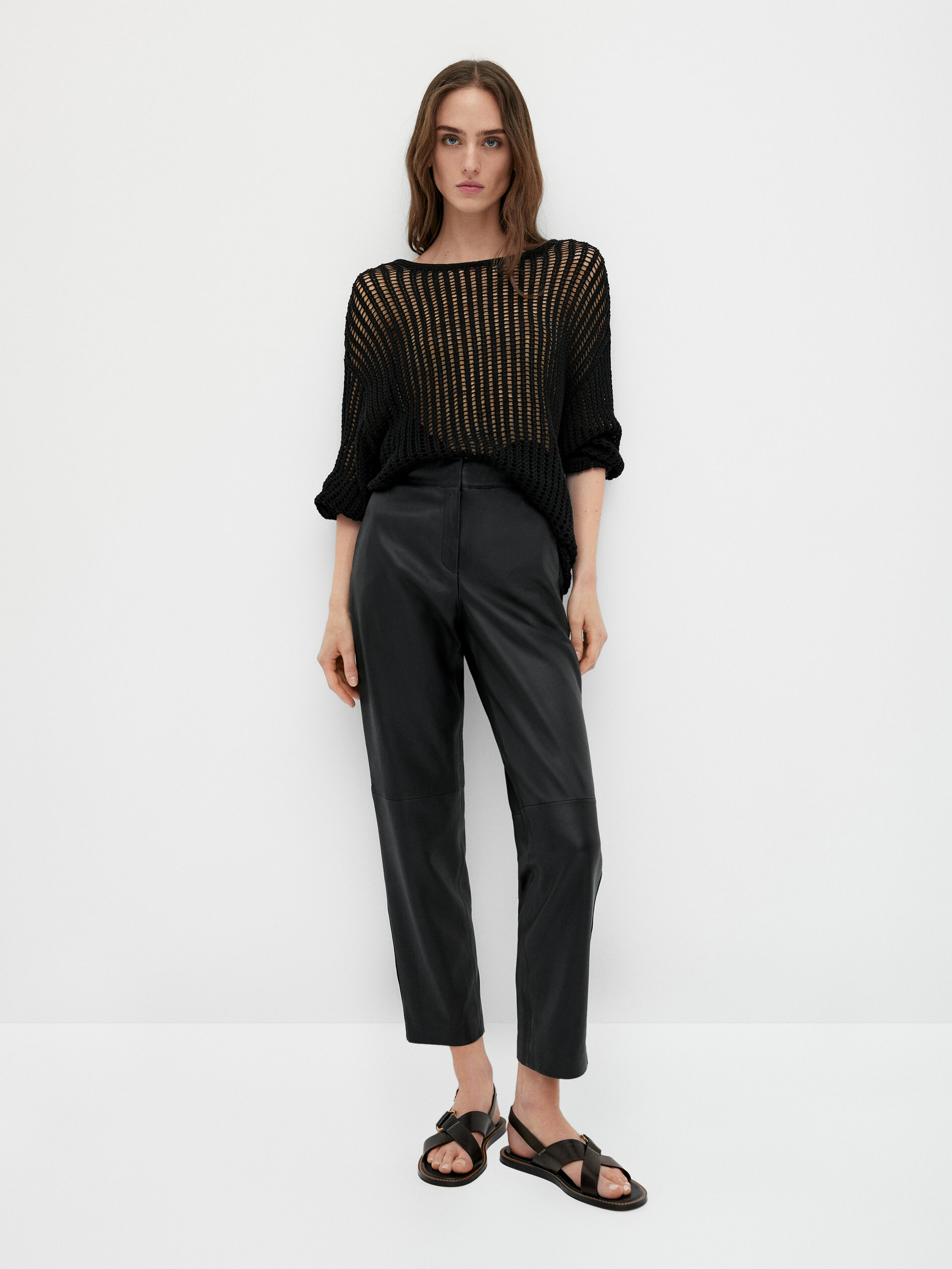 Nappa leather trousers - Massimo Dutti 