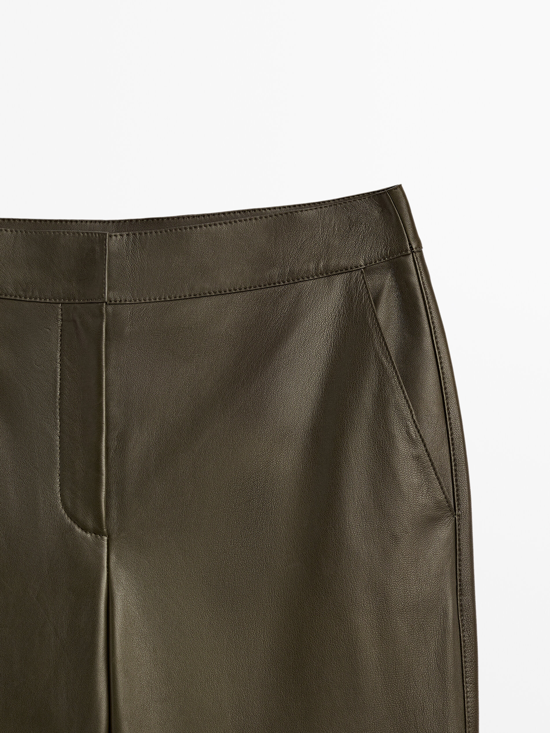 Pantaloni in pelle nappa - Massimo Dutti Italia