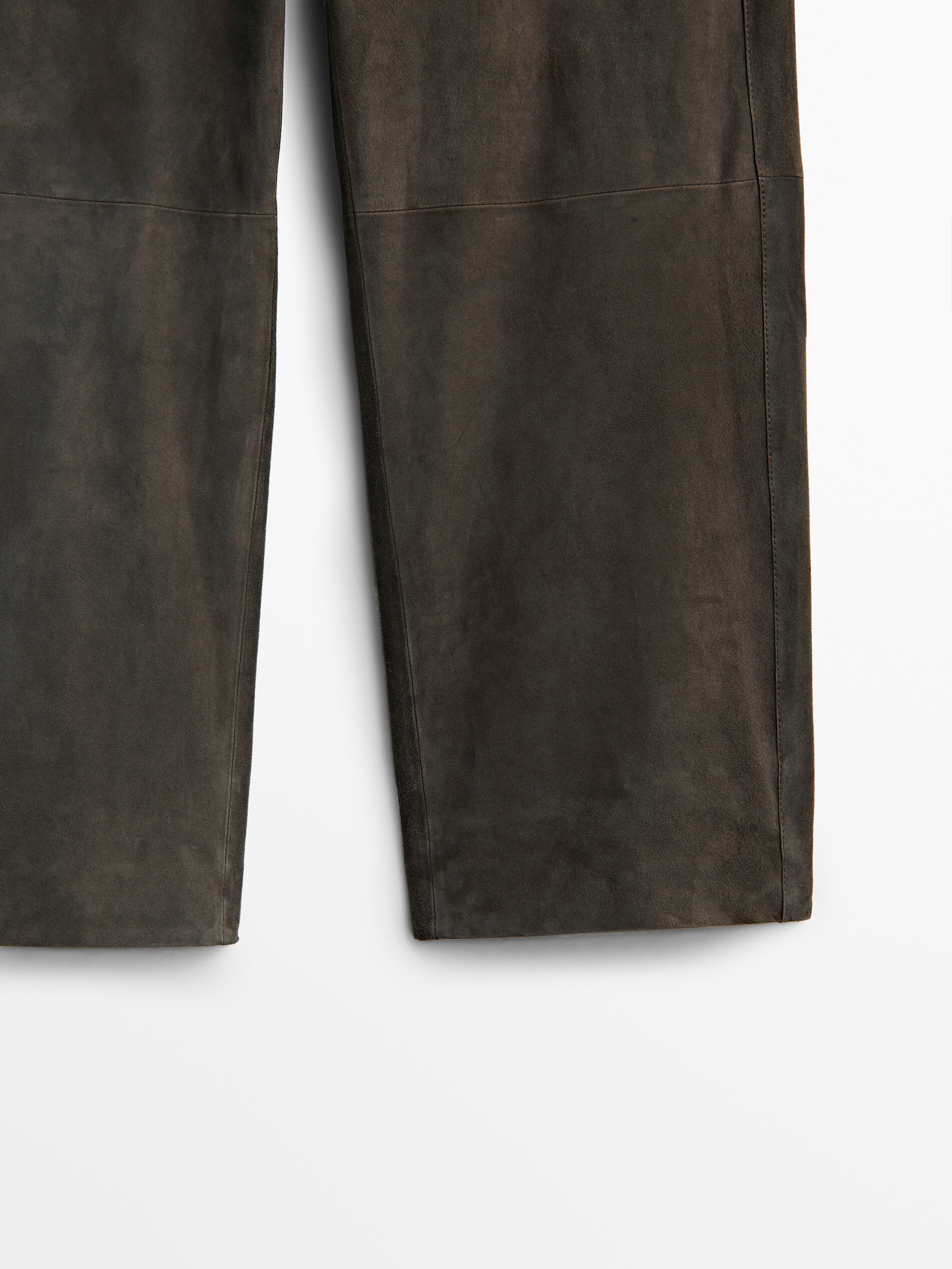 Grey suede leather trousers - Massimo 