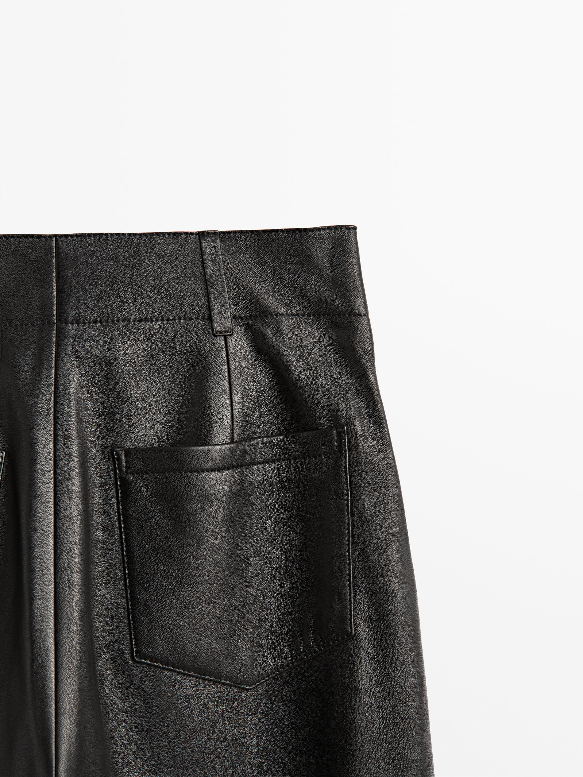 massimo dutti leather leggings