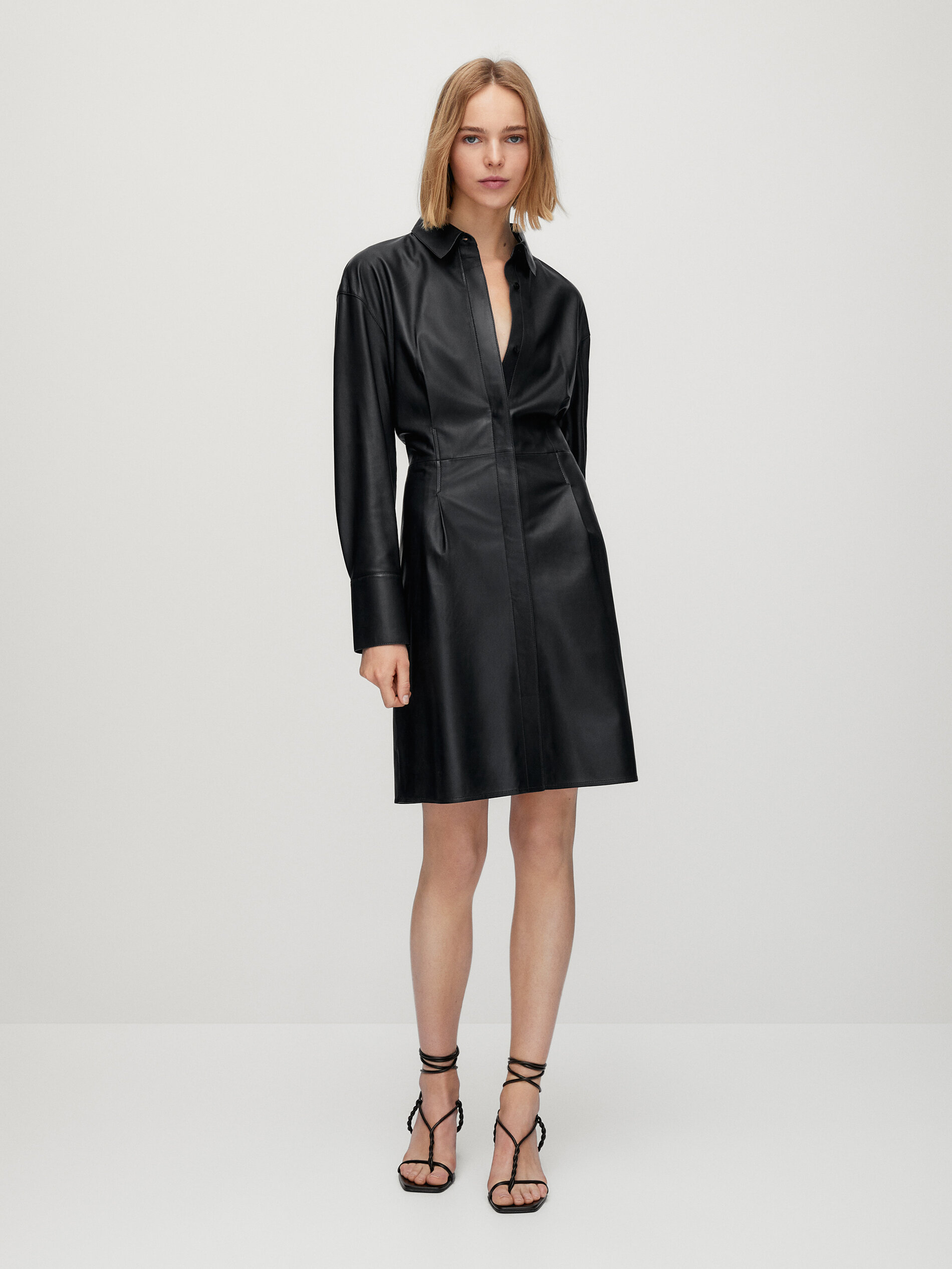 Short nappa leather dress - Massimo 