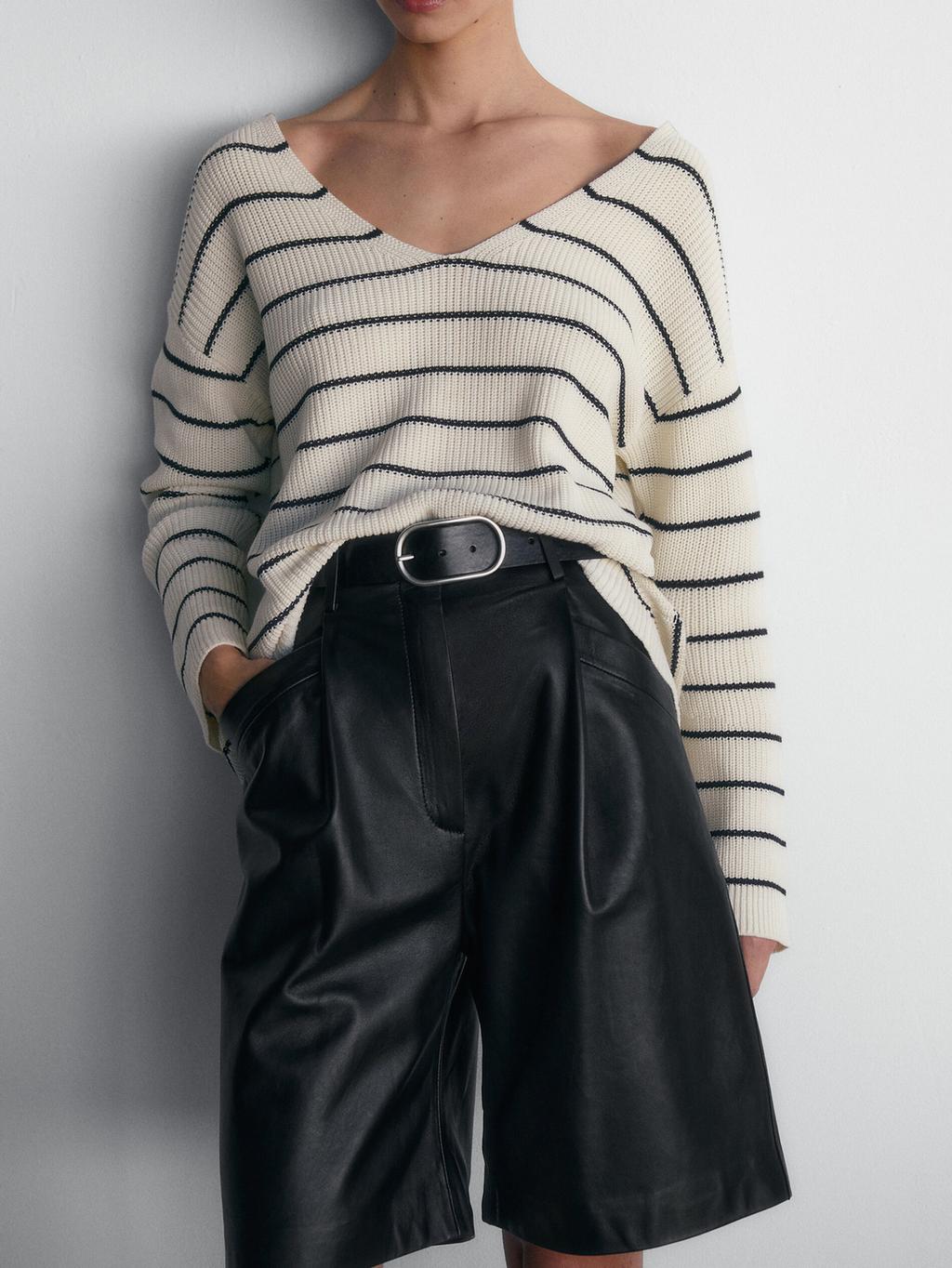 NAPPA LEATHER BERMUDA SHORTS Massimo Dutti