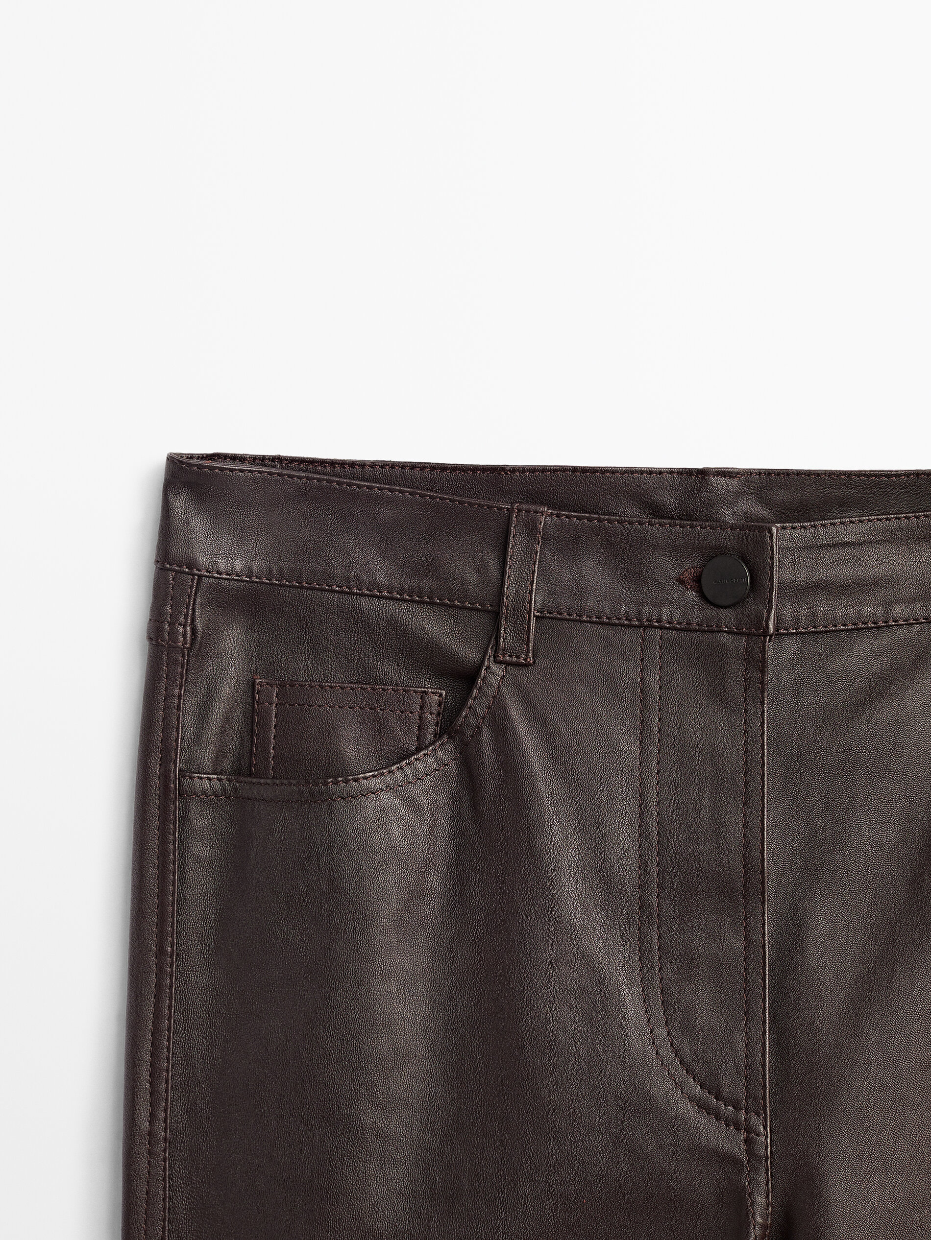 Pantalón piel napa - Massimo Dutti España
