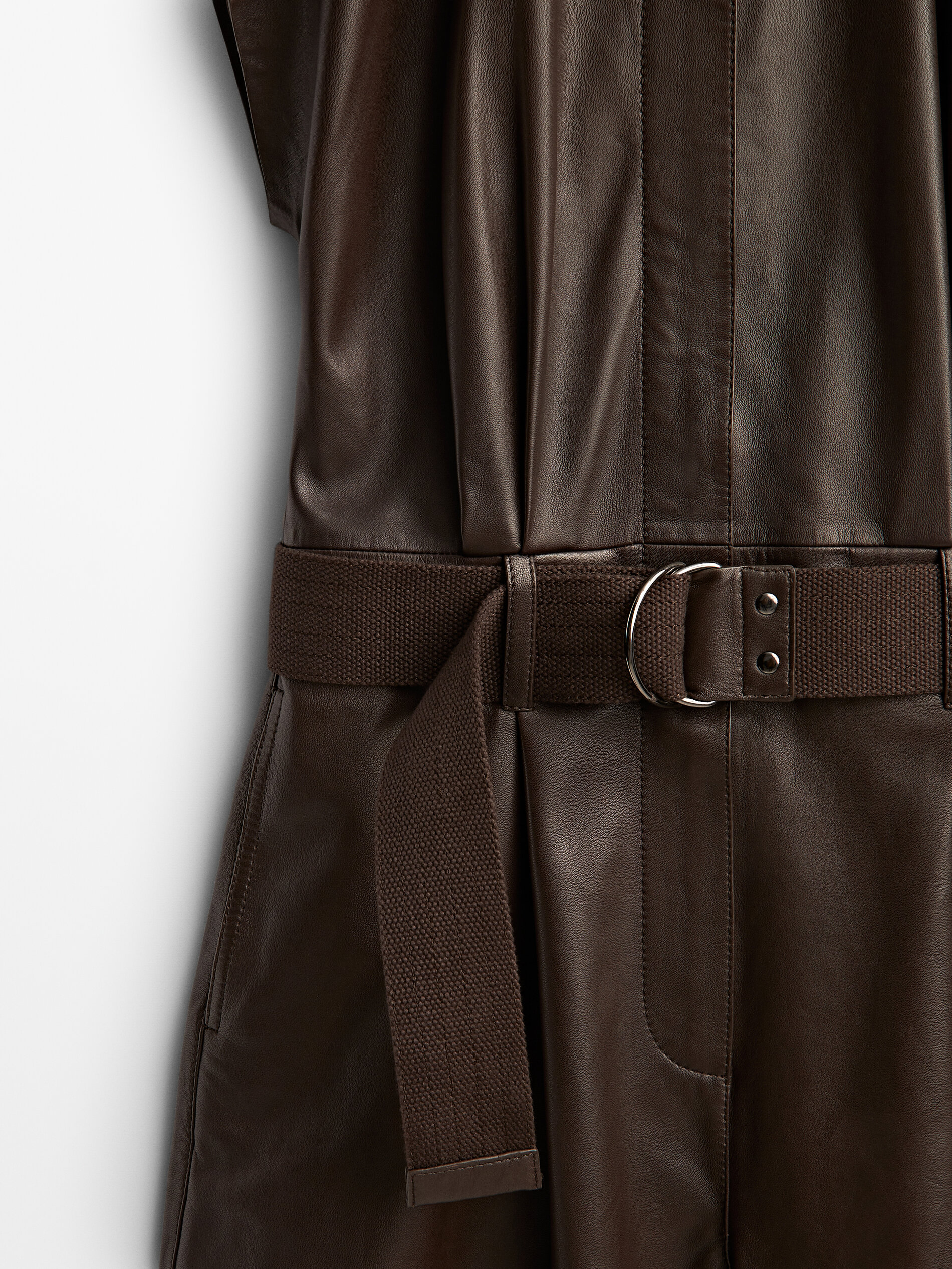 Massimo dutti leather jumpsuit clearance