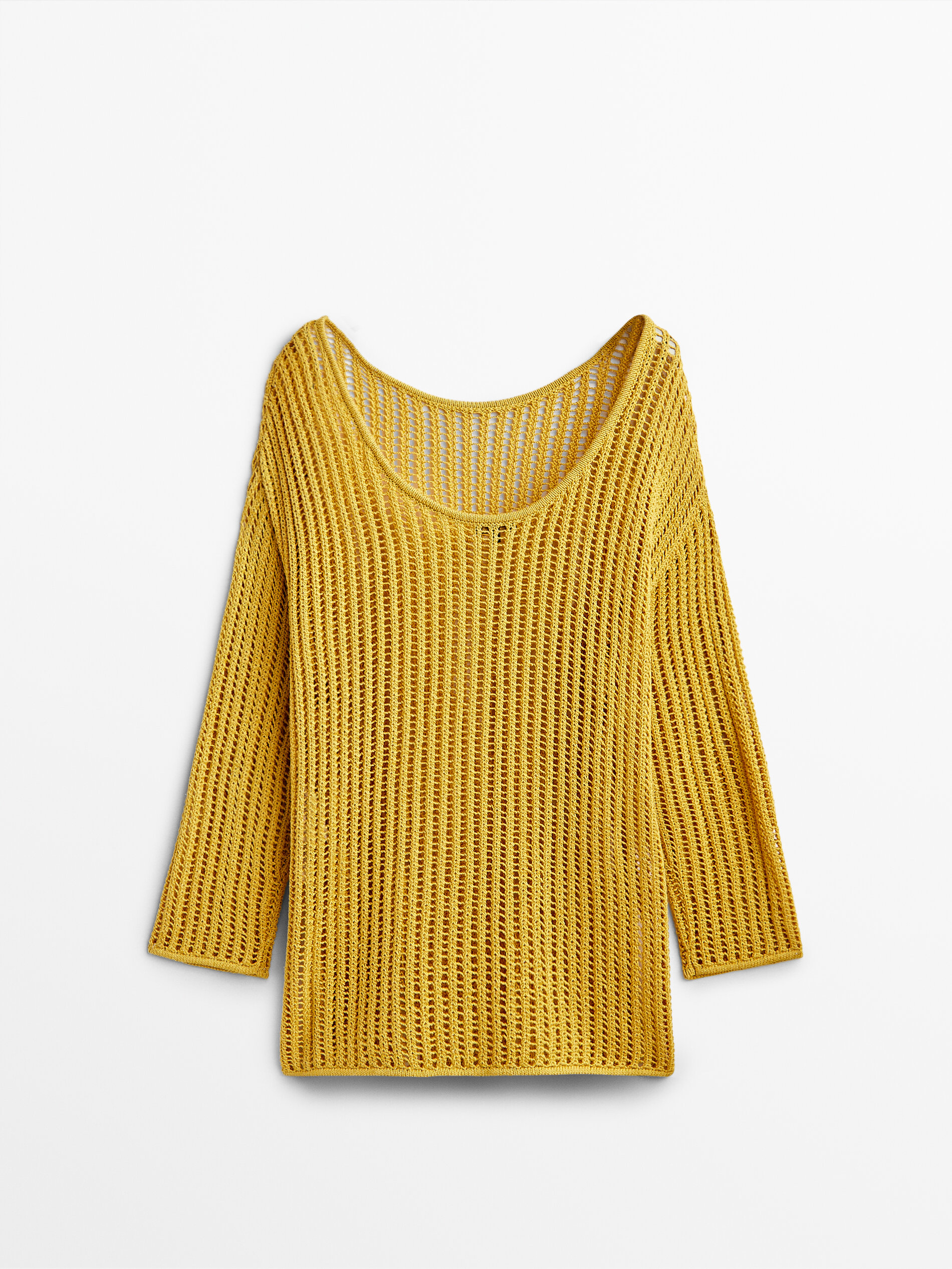 womens open knit sweater