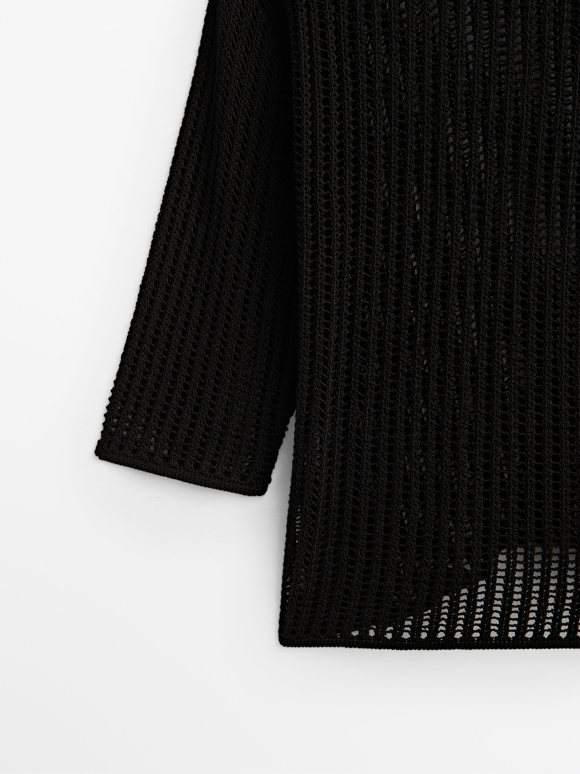 cropped knit cape