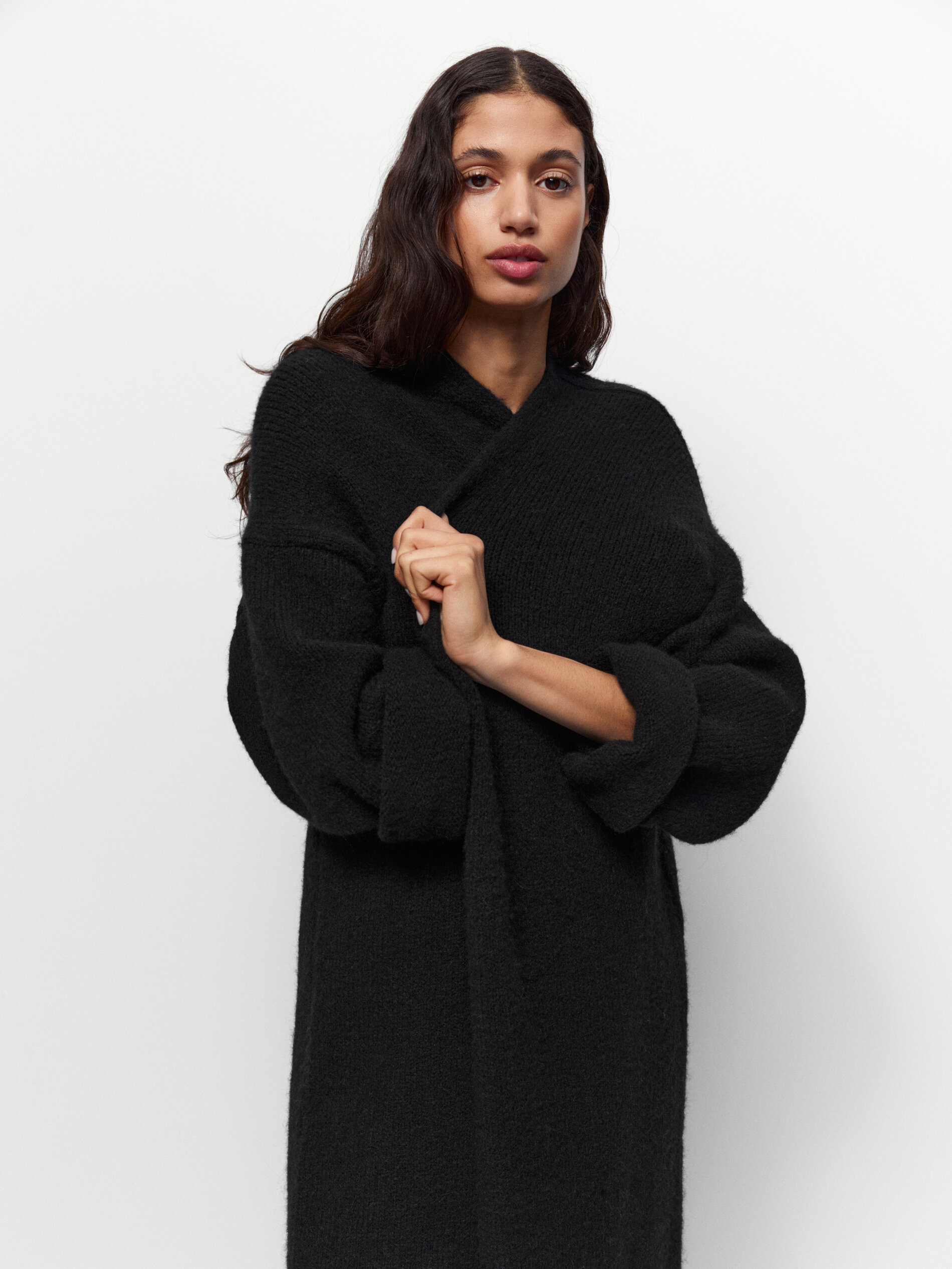 massimo dutti black coat