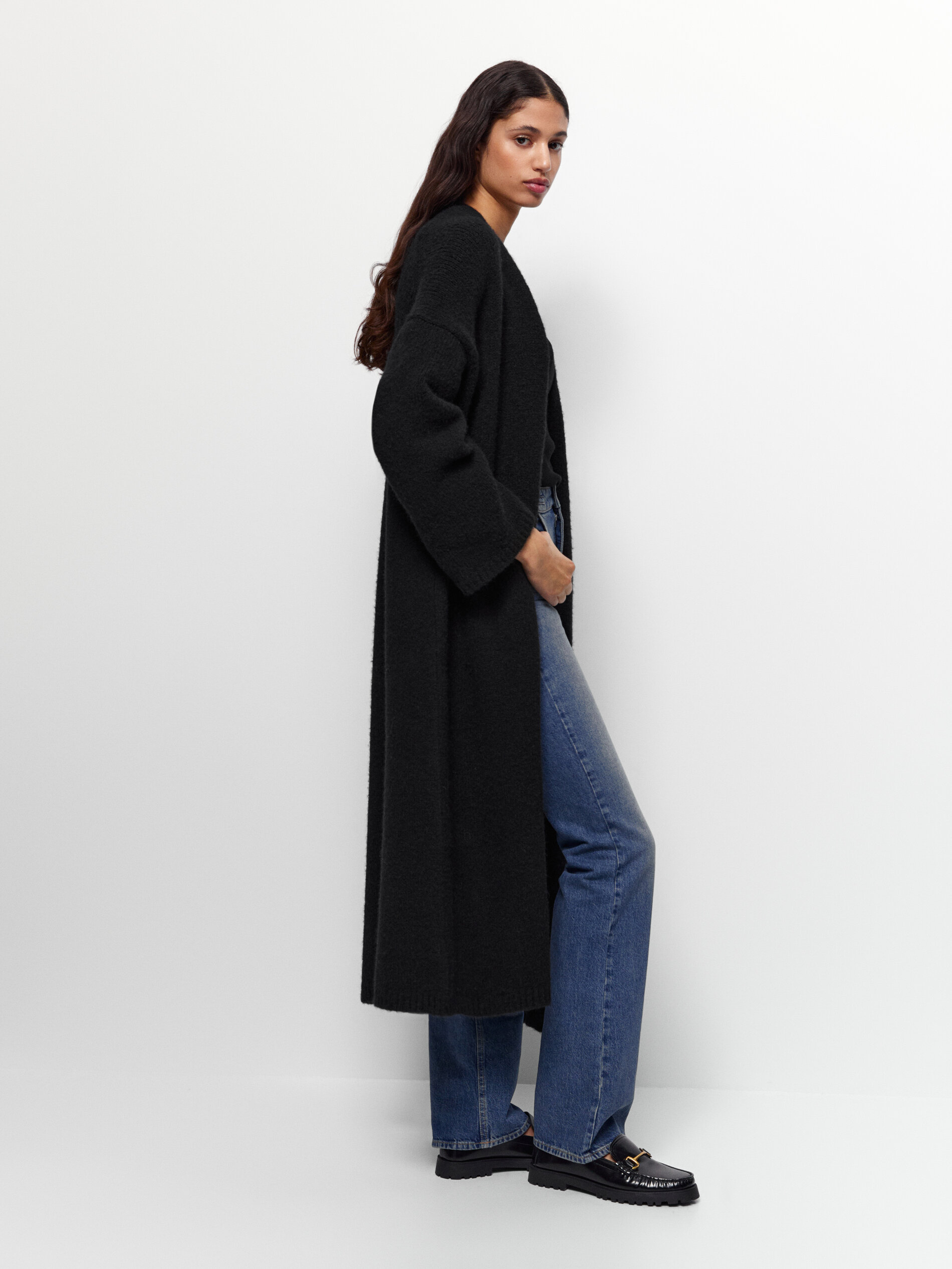 massimo dutti black coat