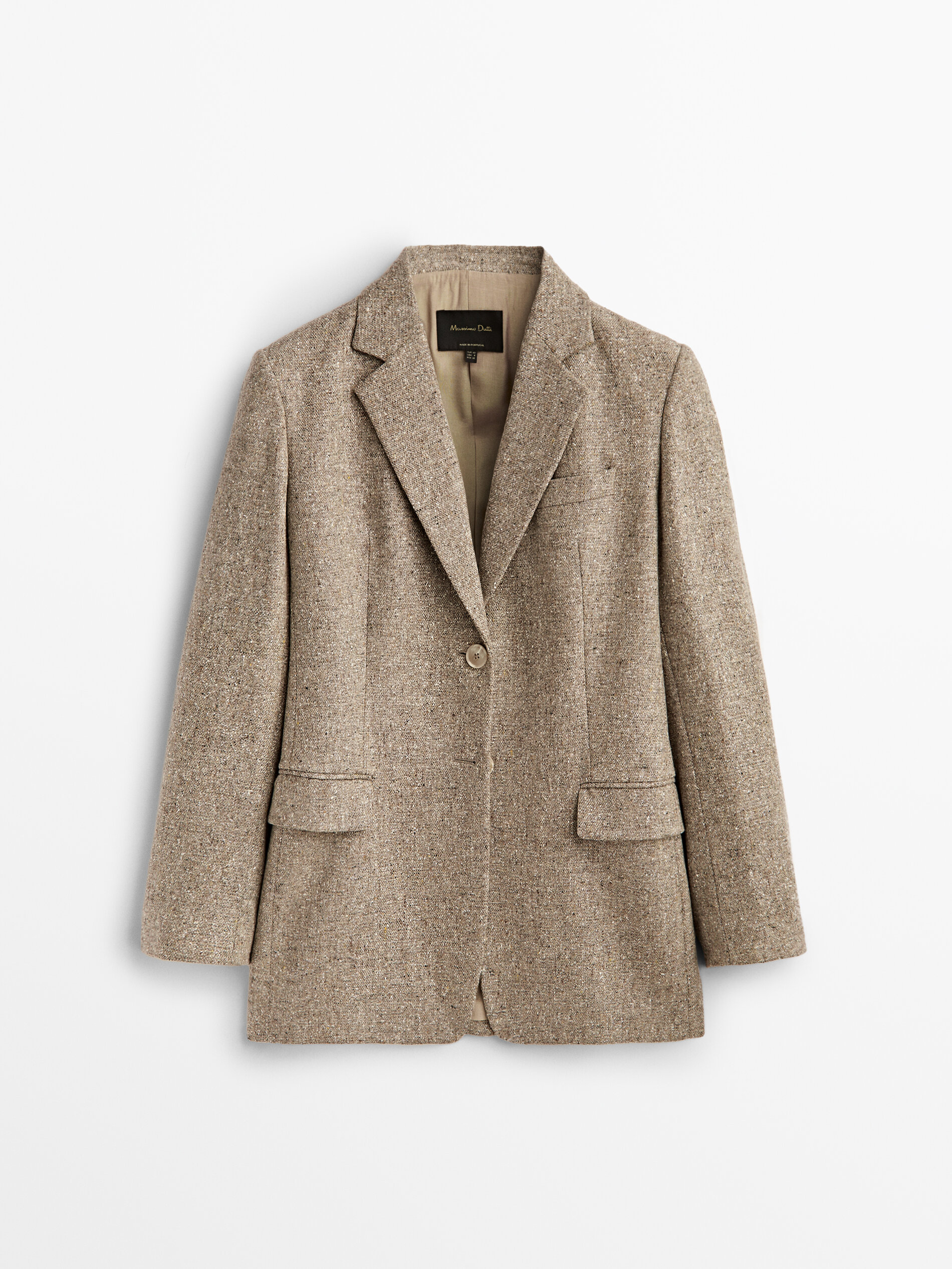 Blazer di lana e seta con filo lamé - Massimo Dutti Italia
