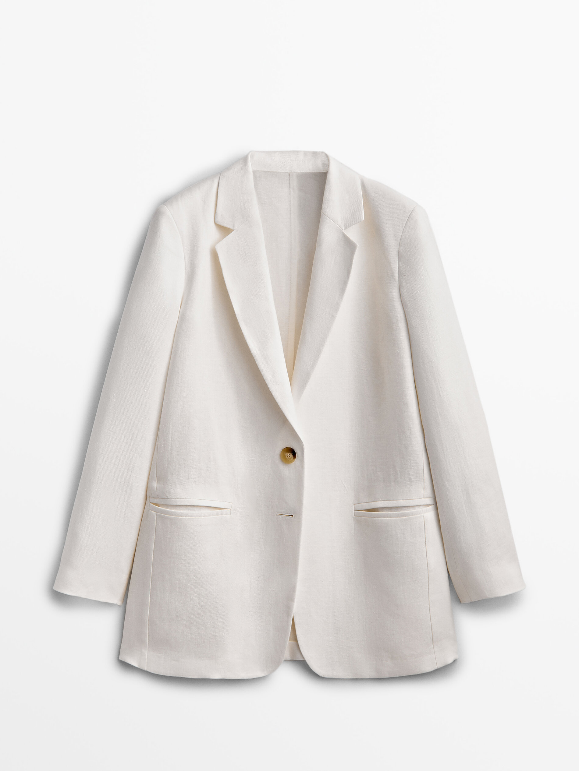 white blazer linen