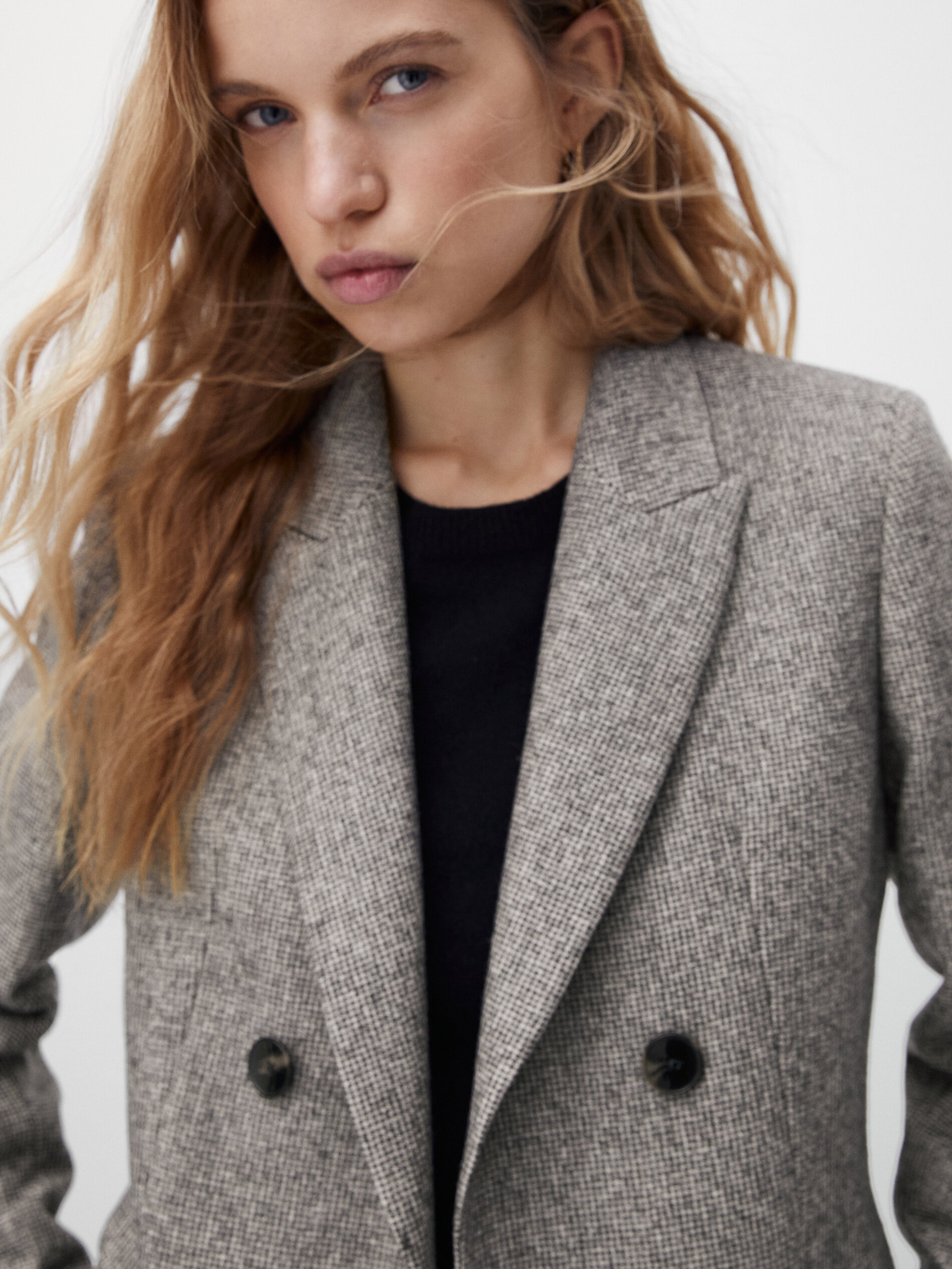 winter white wool blazer