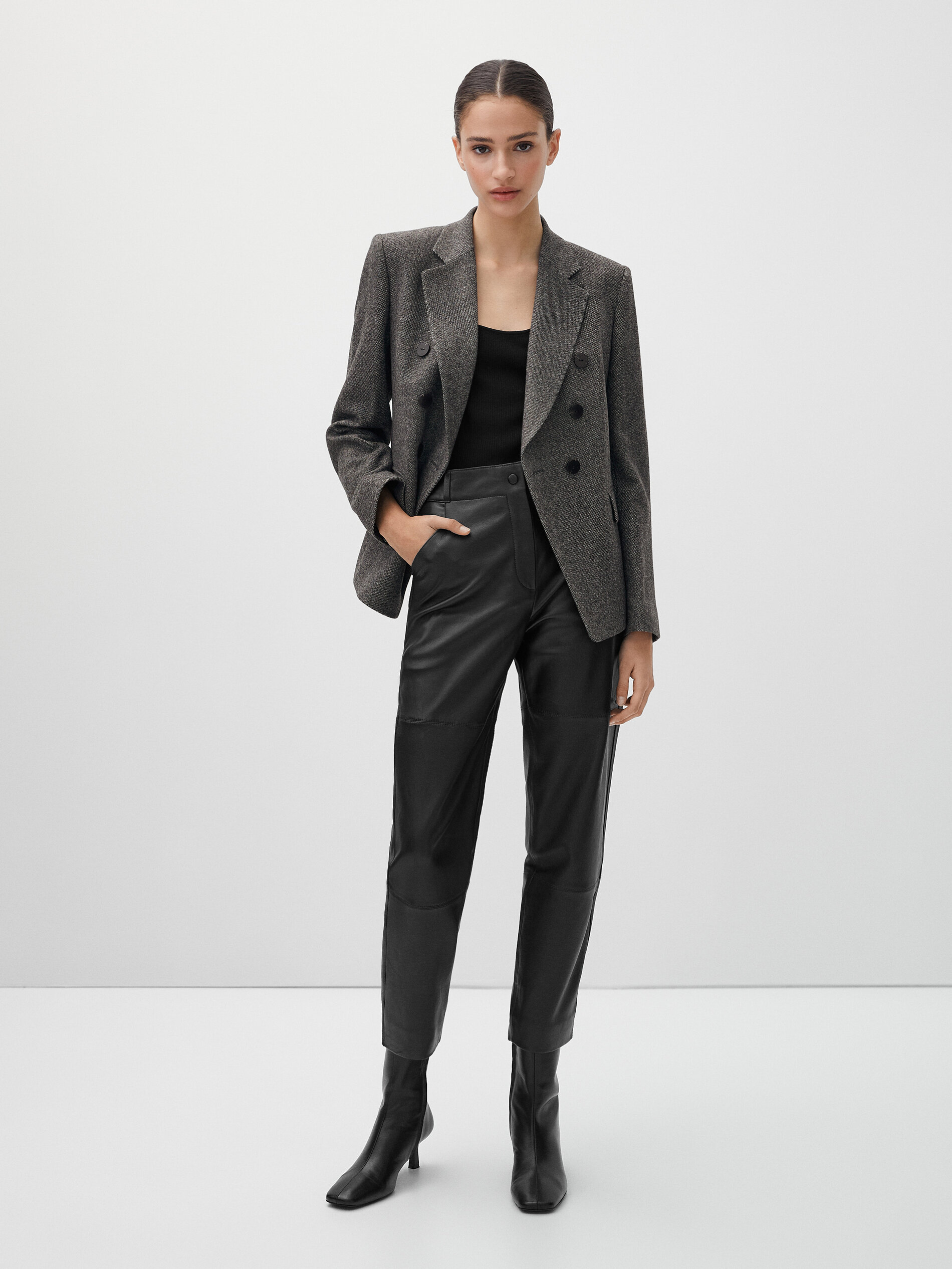 massimo dutti pink blazer