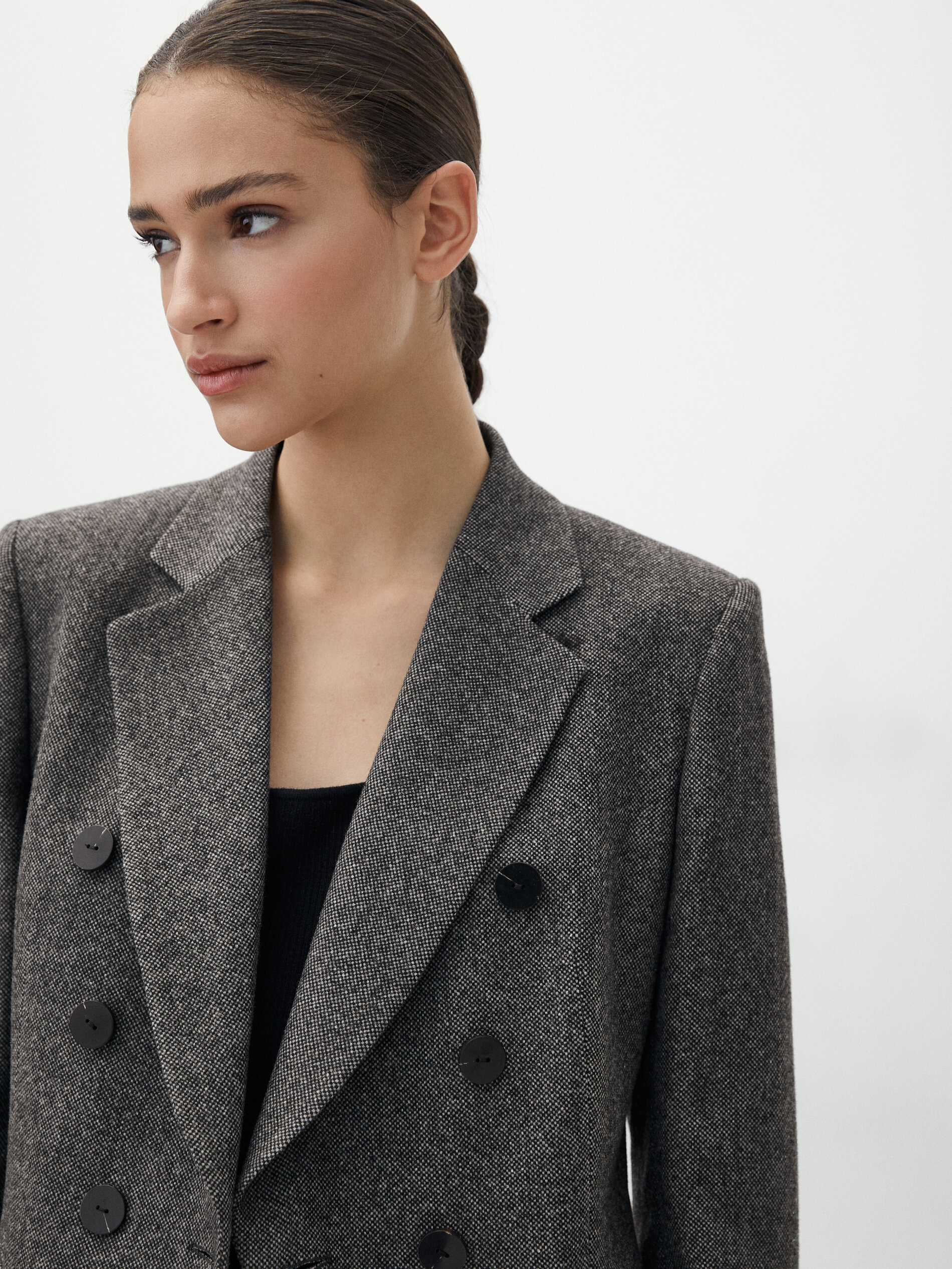 massimo dutti double breasted coat