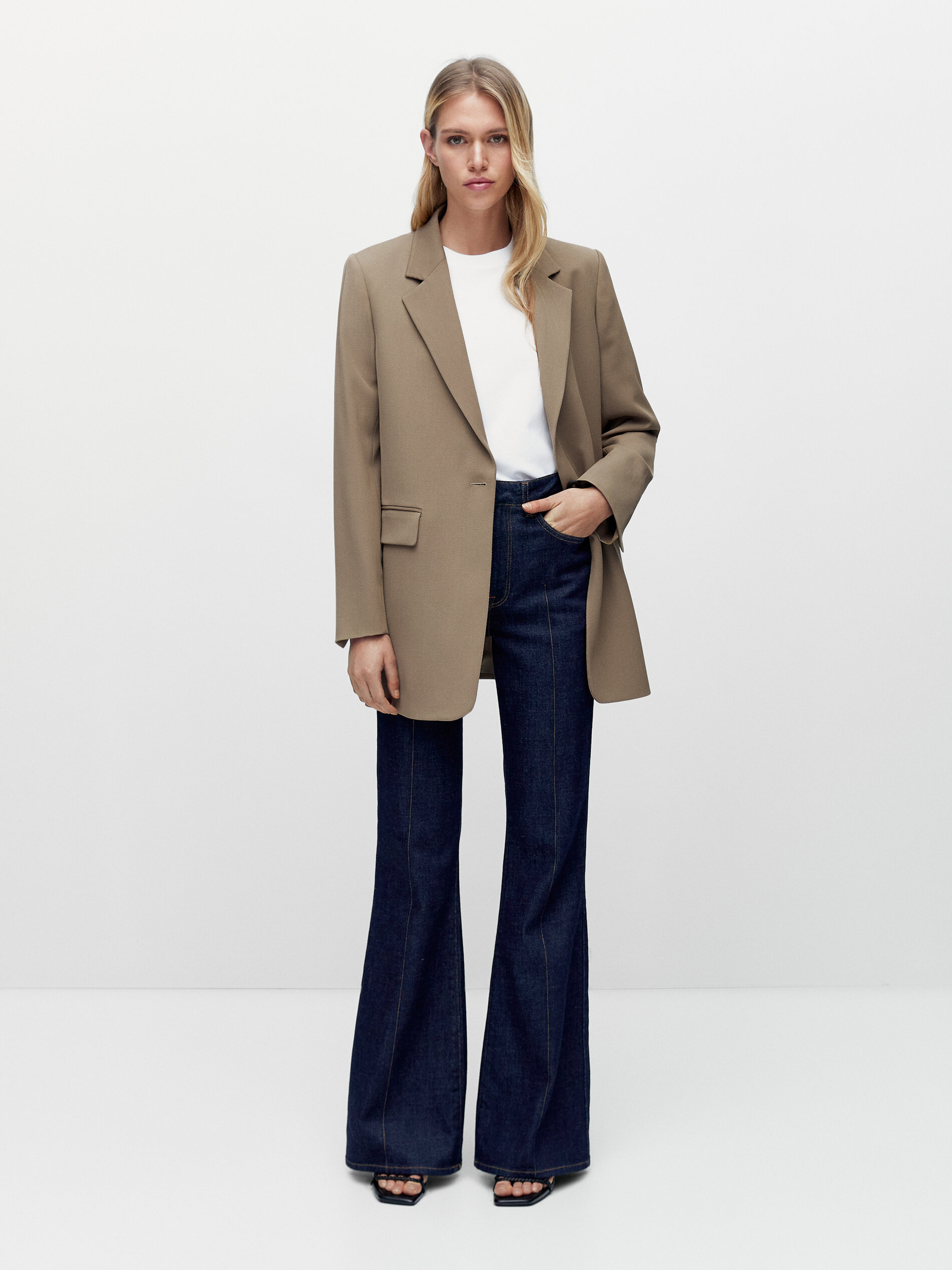 Twill wool blazer - Massimo Dutti Algérie