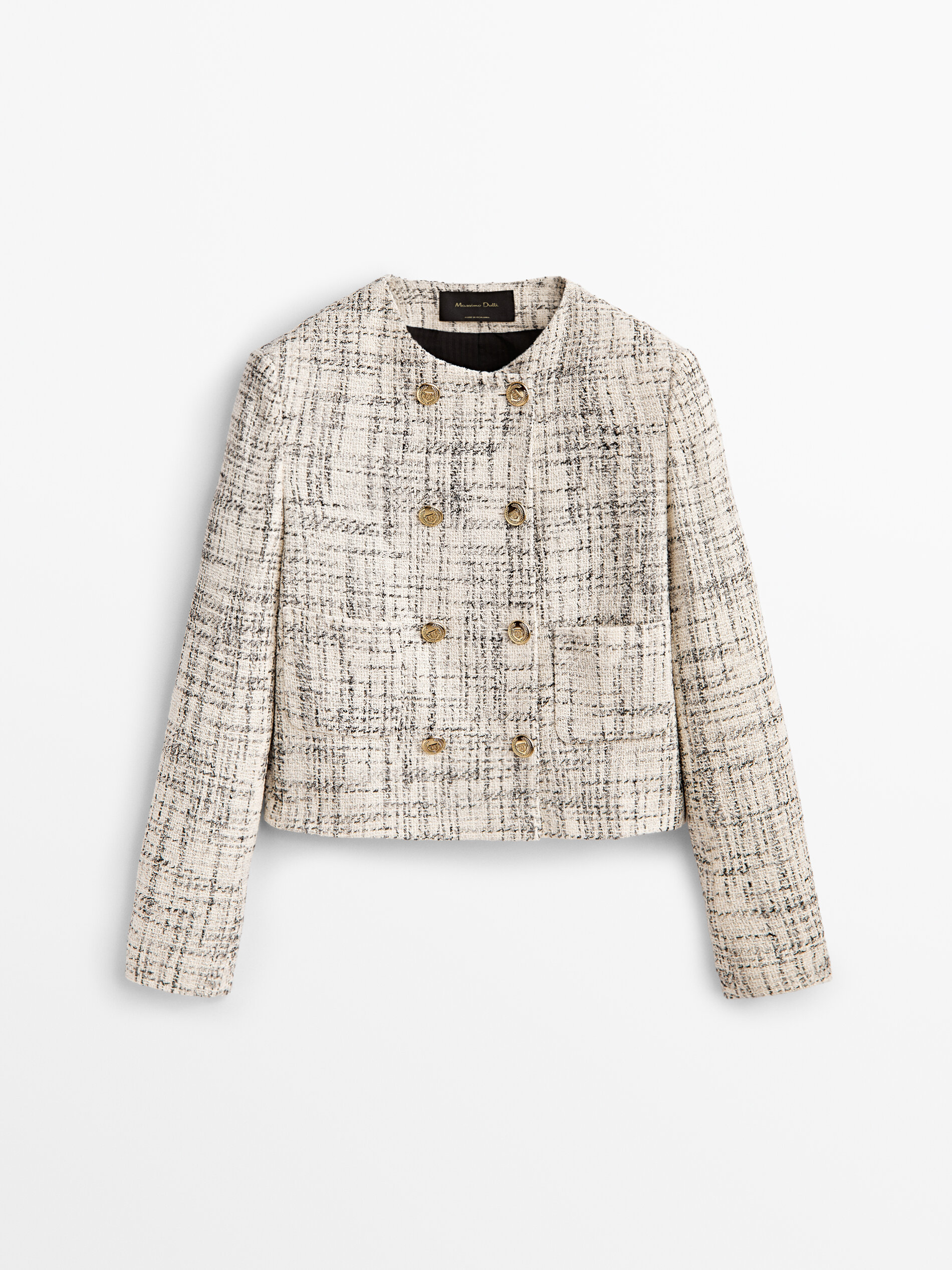 double breasted cropped jacket