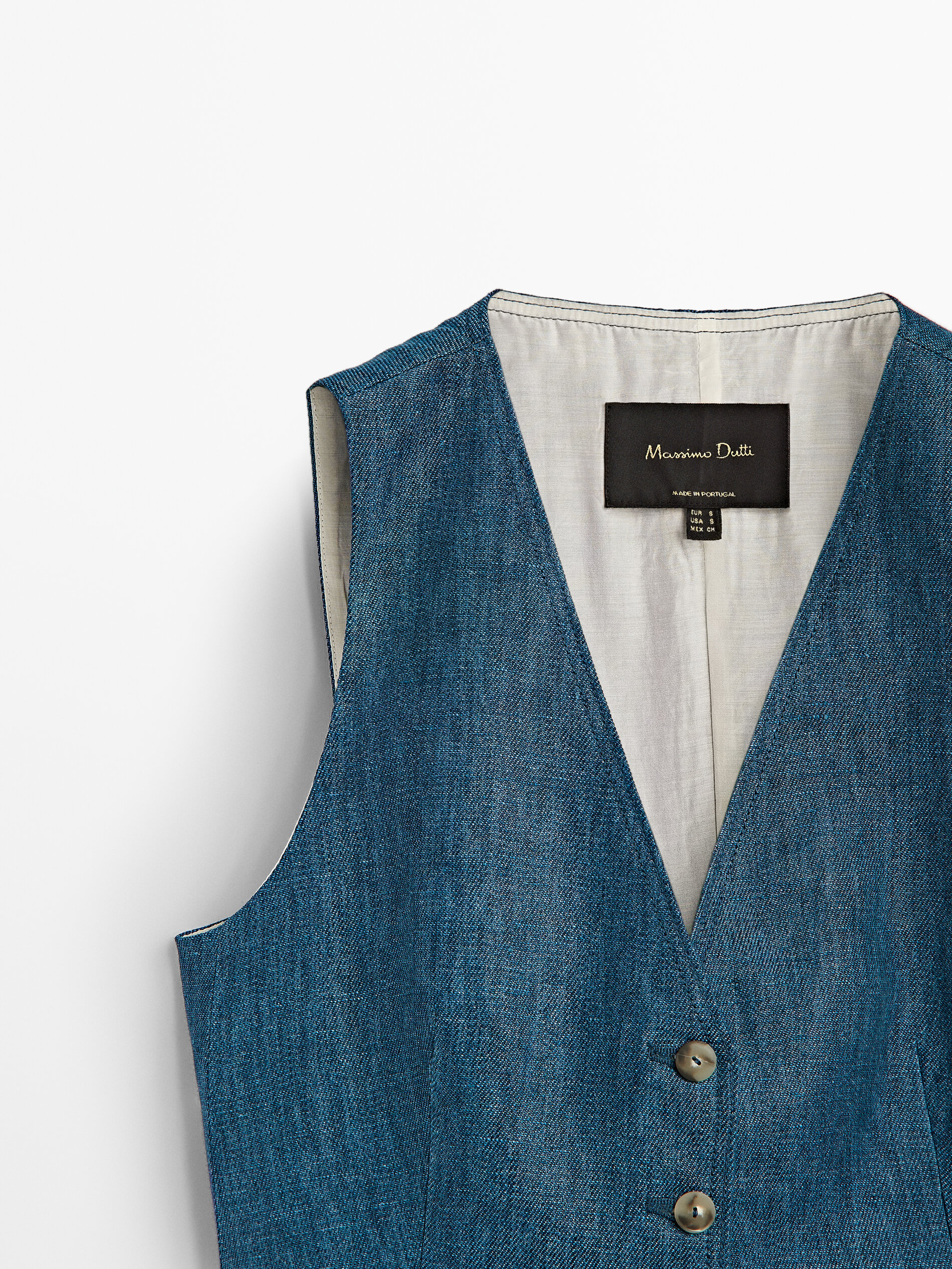 Chaleco traje massimo dutti