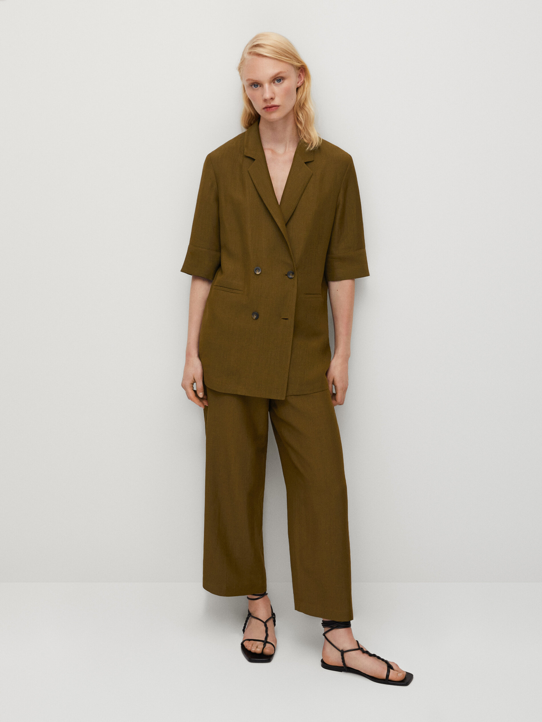 Short sleeve blazer - Massimo Dutti 