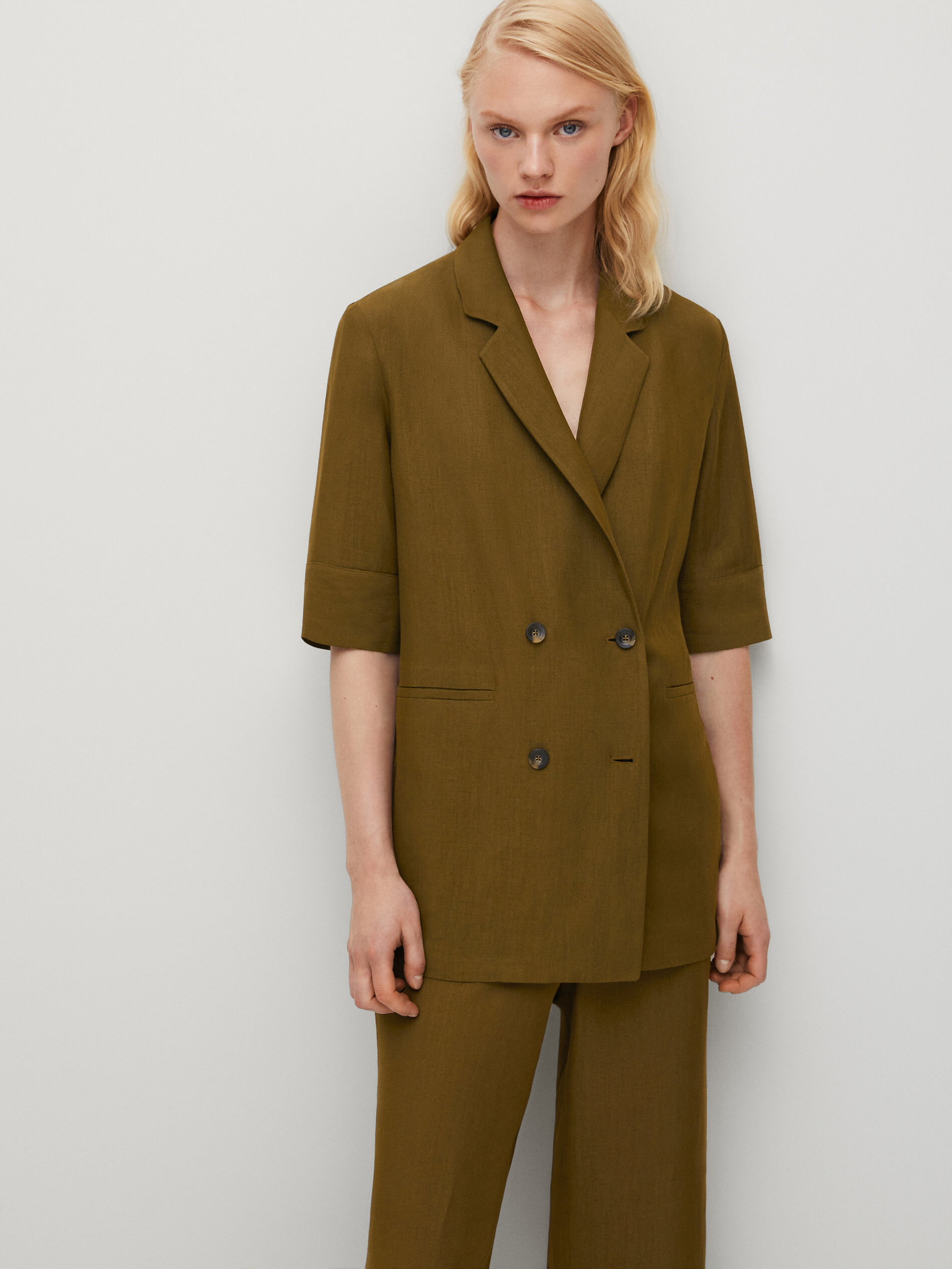 Short sleeve blazer - Massimo Dutti Hungary