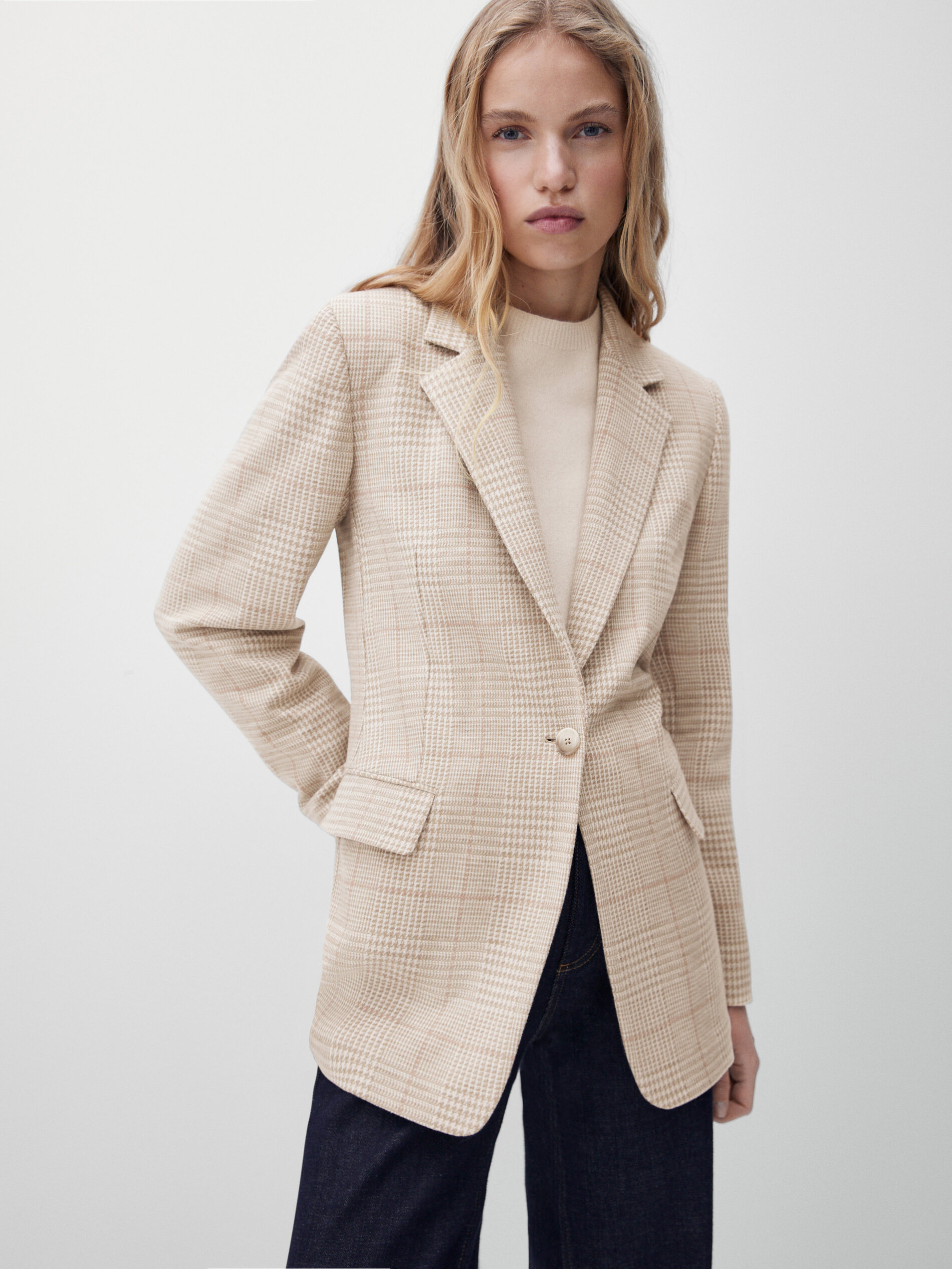 massimo dutti pink blazer