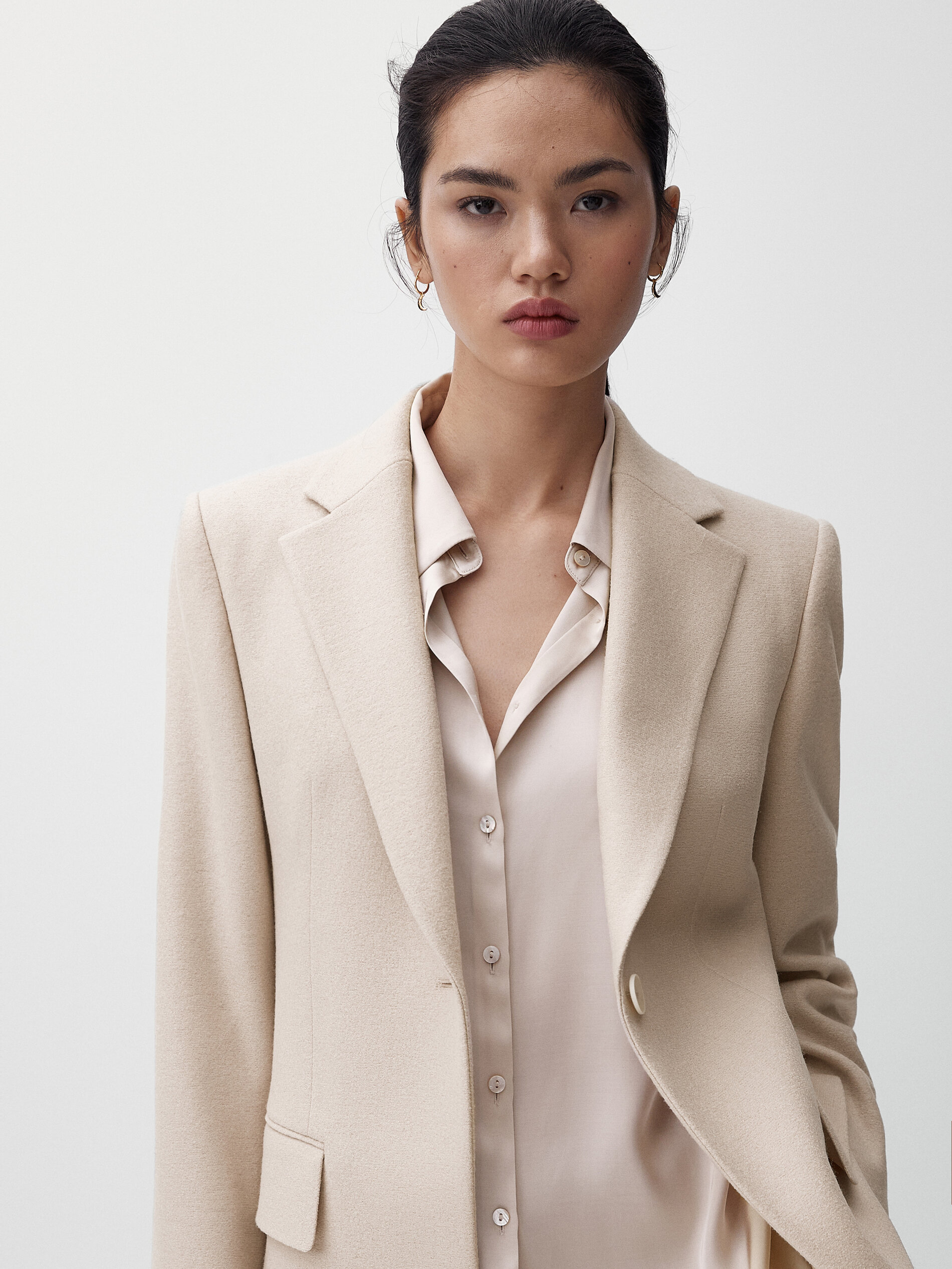 Americana traje crudo 100% lana - Massimo Dutti España