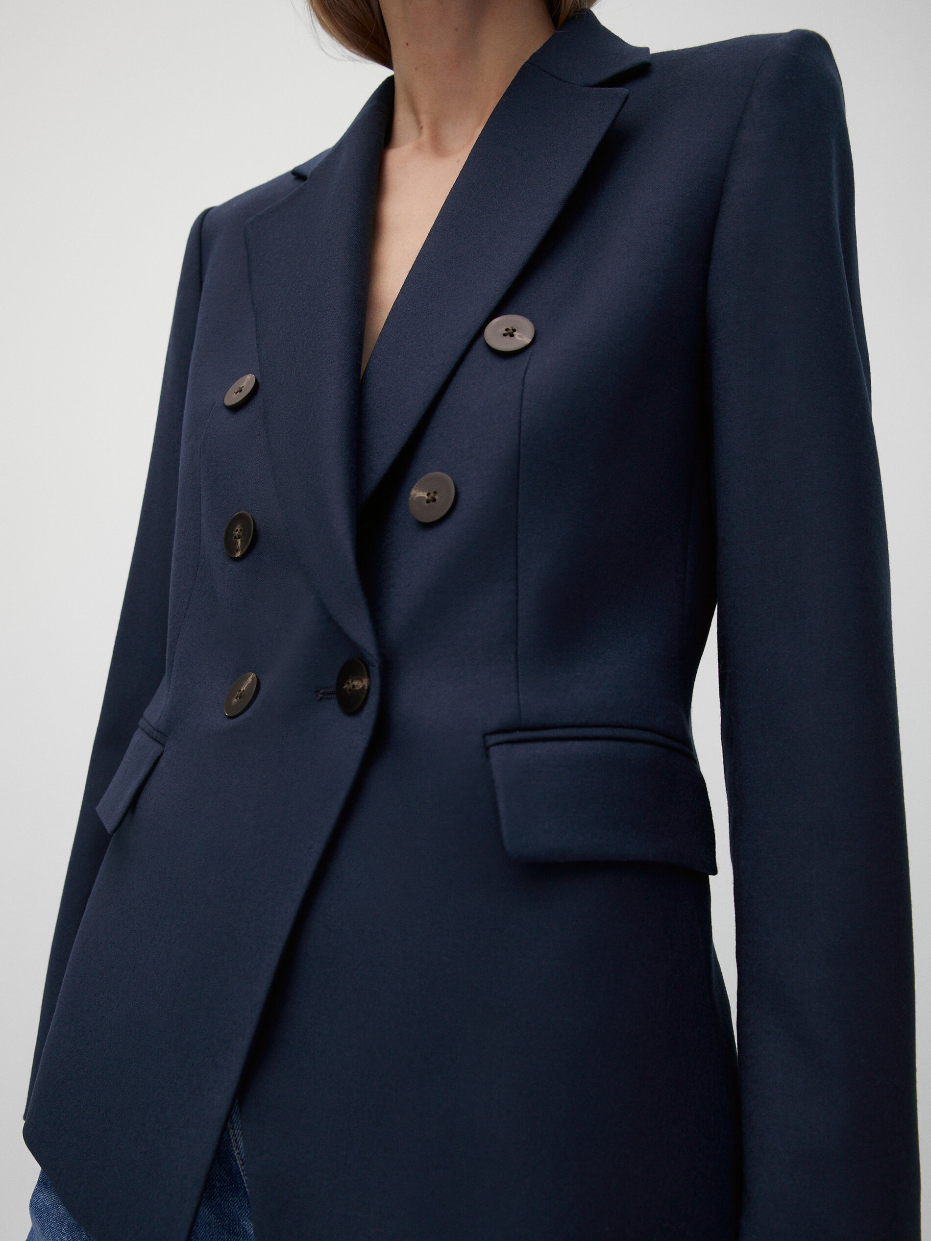 Massimo dutti navy blazer clearance