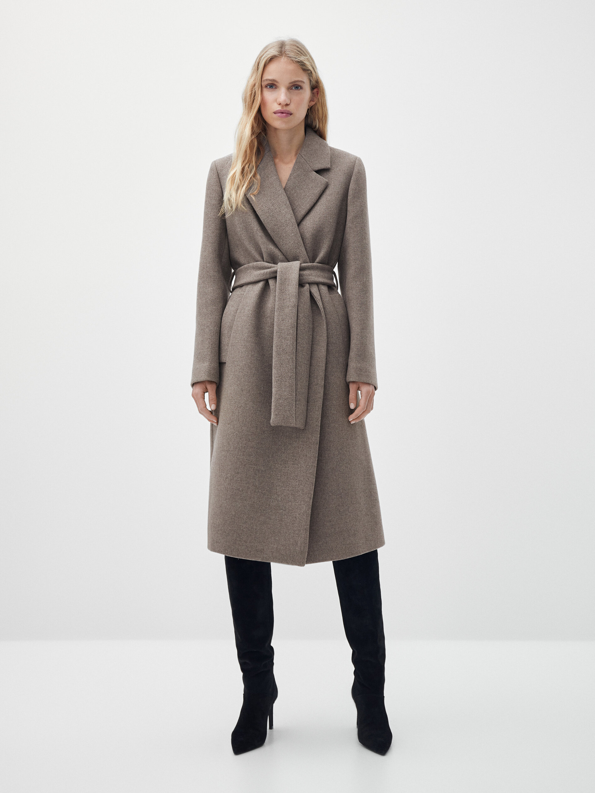 massimo dutti grey coat