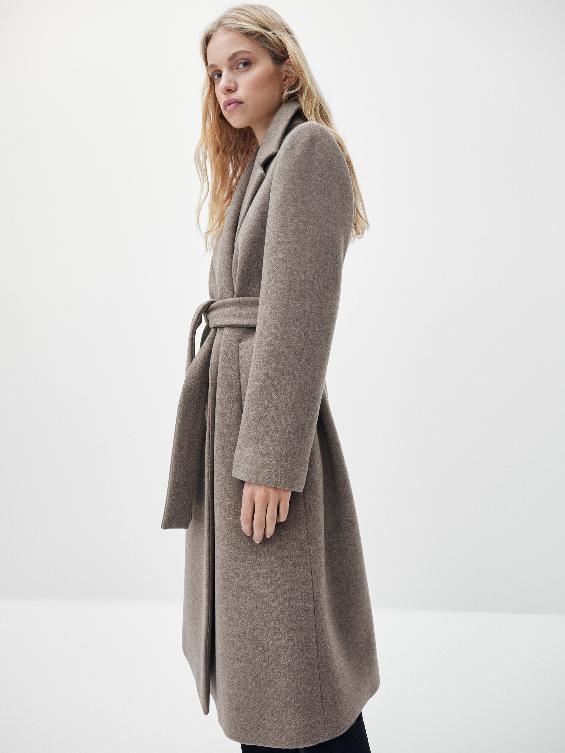 massimo dutti grey coat