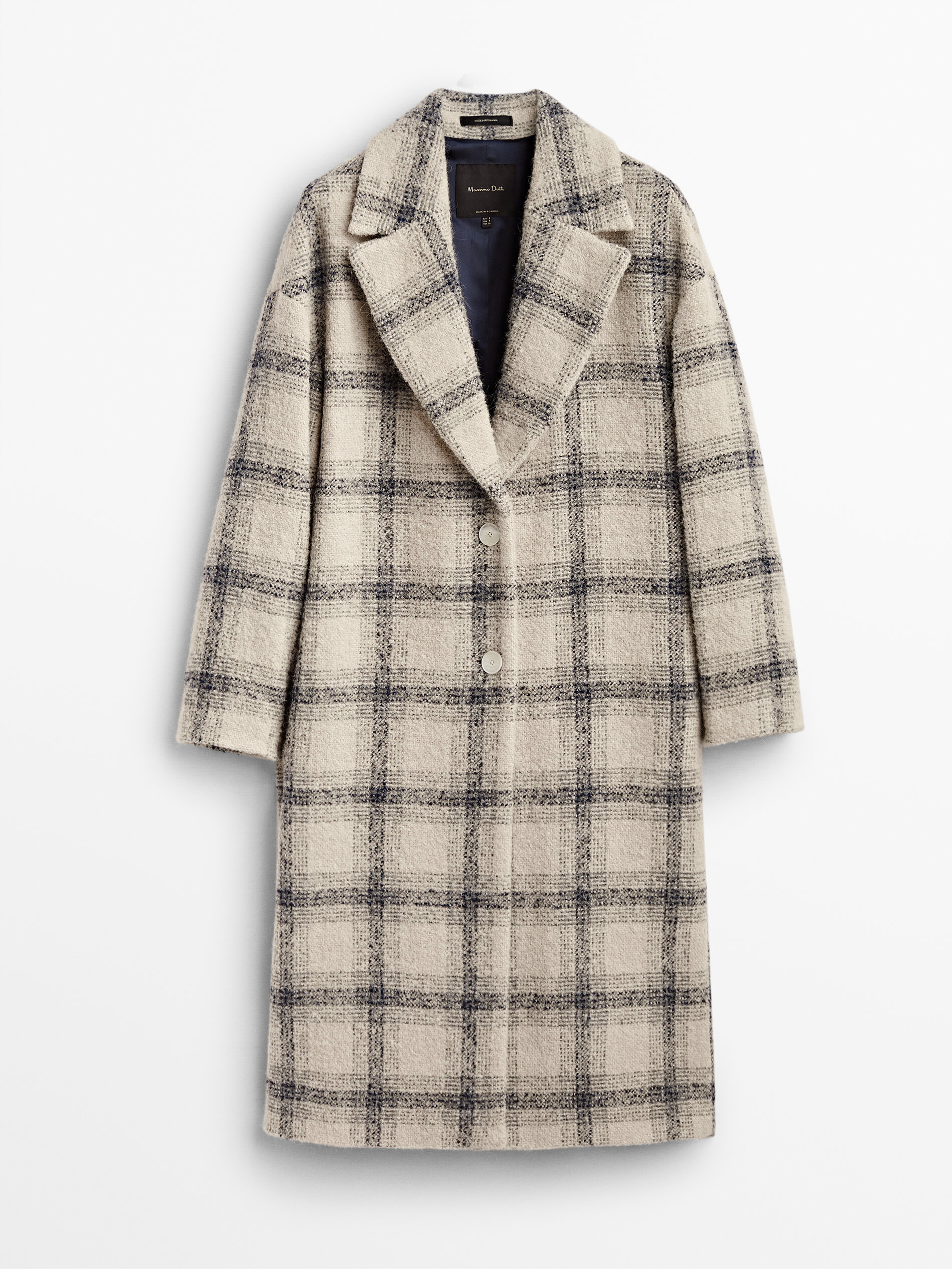 massimo dutti checked coat