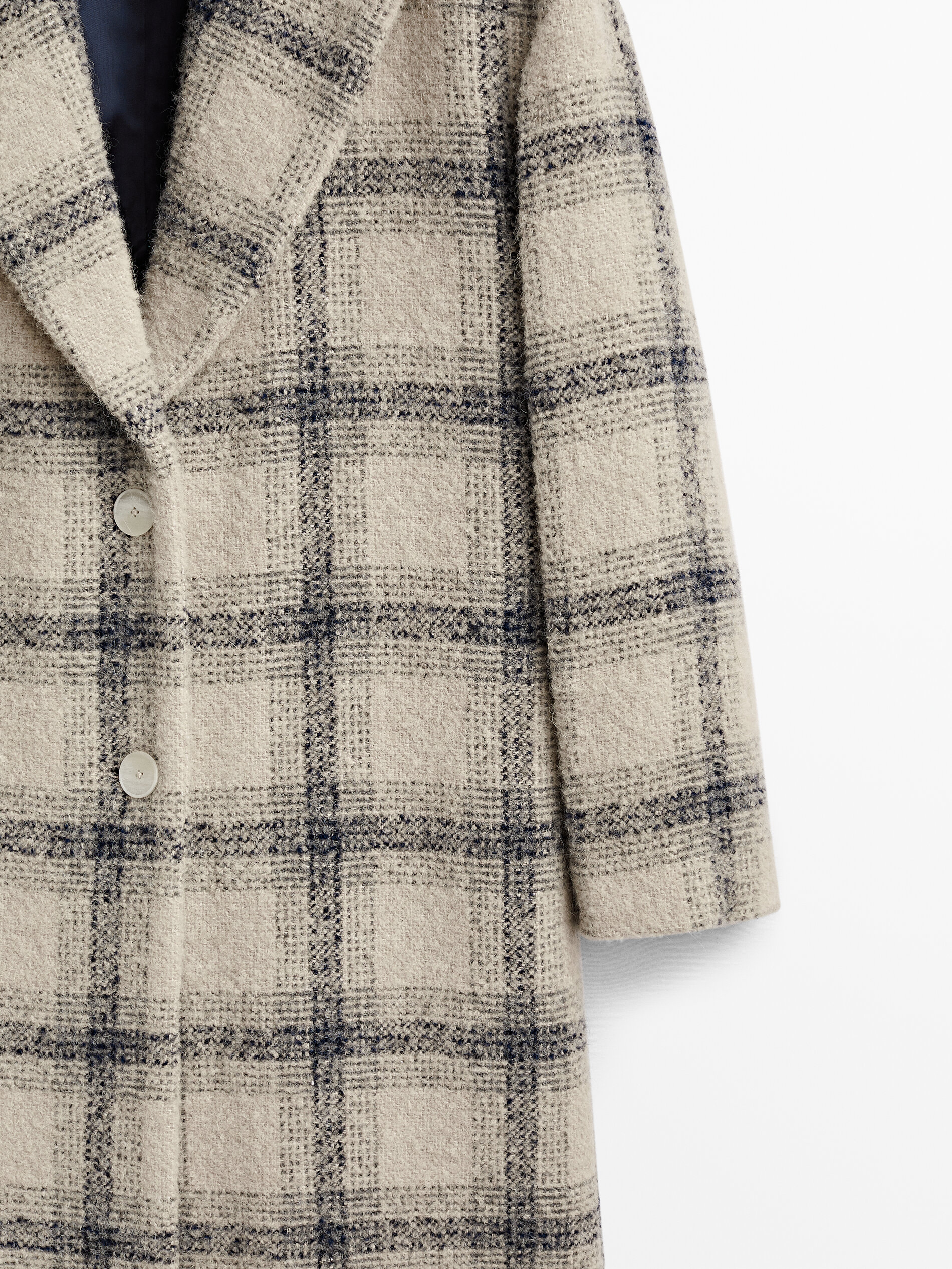massimo dutti checked coat