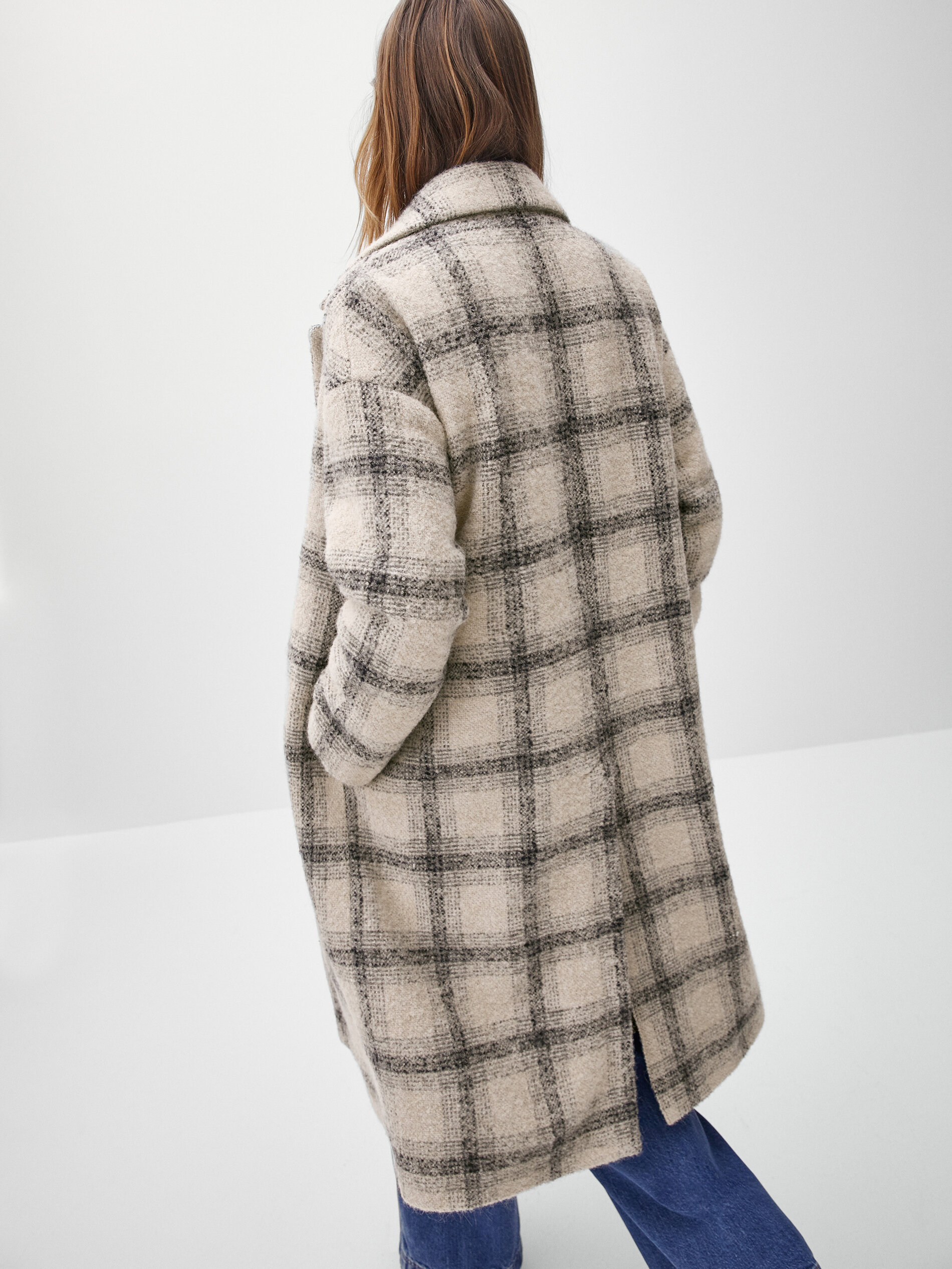 massimo dutti checked coat