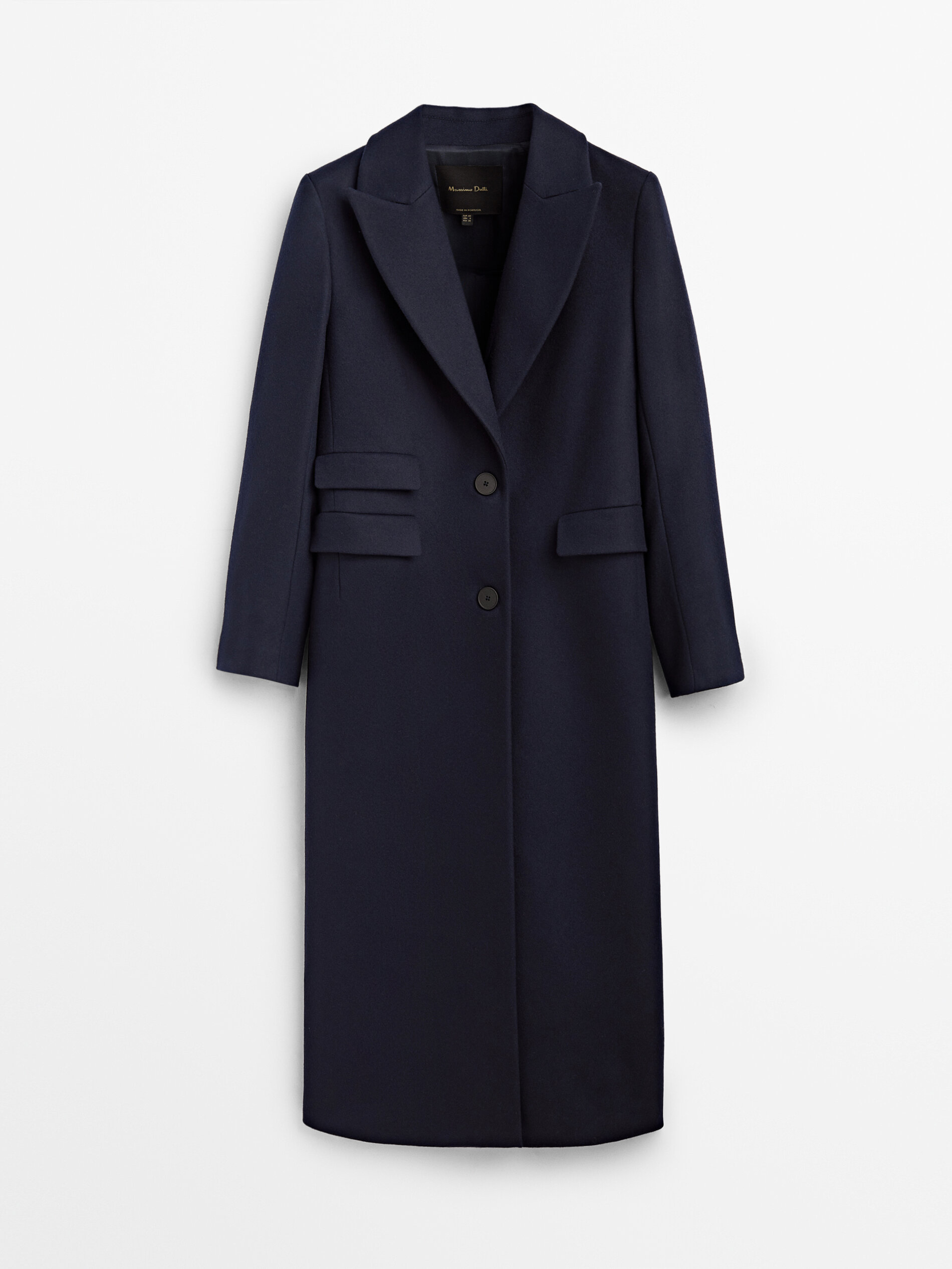 navy coat with hood