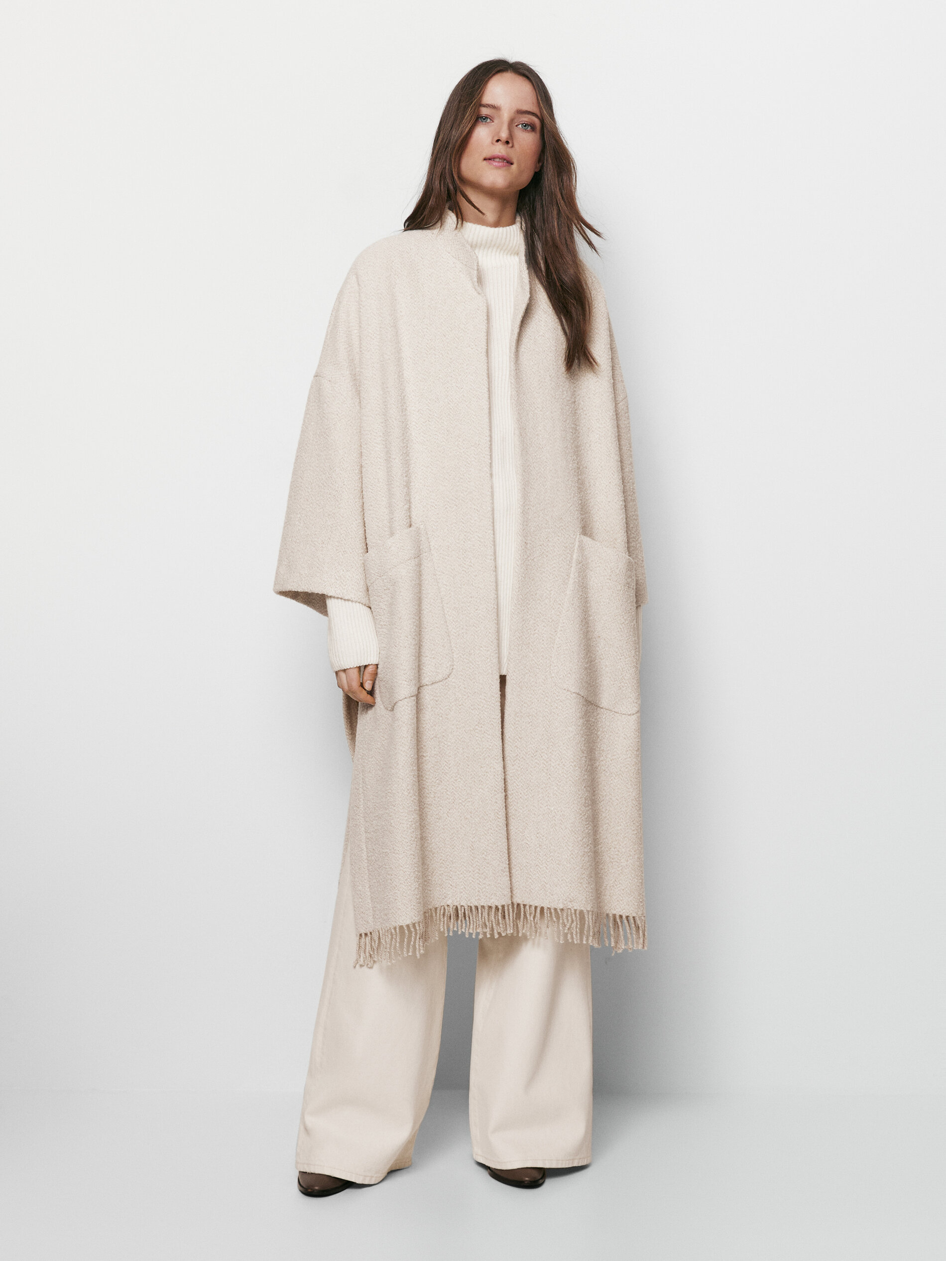 massimo dutti beige coat