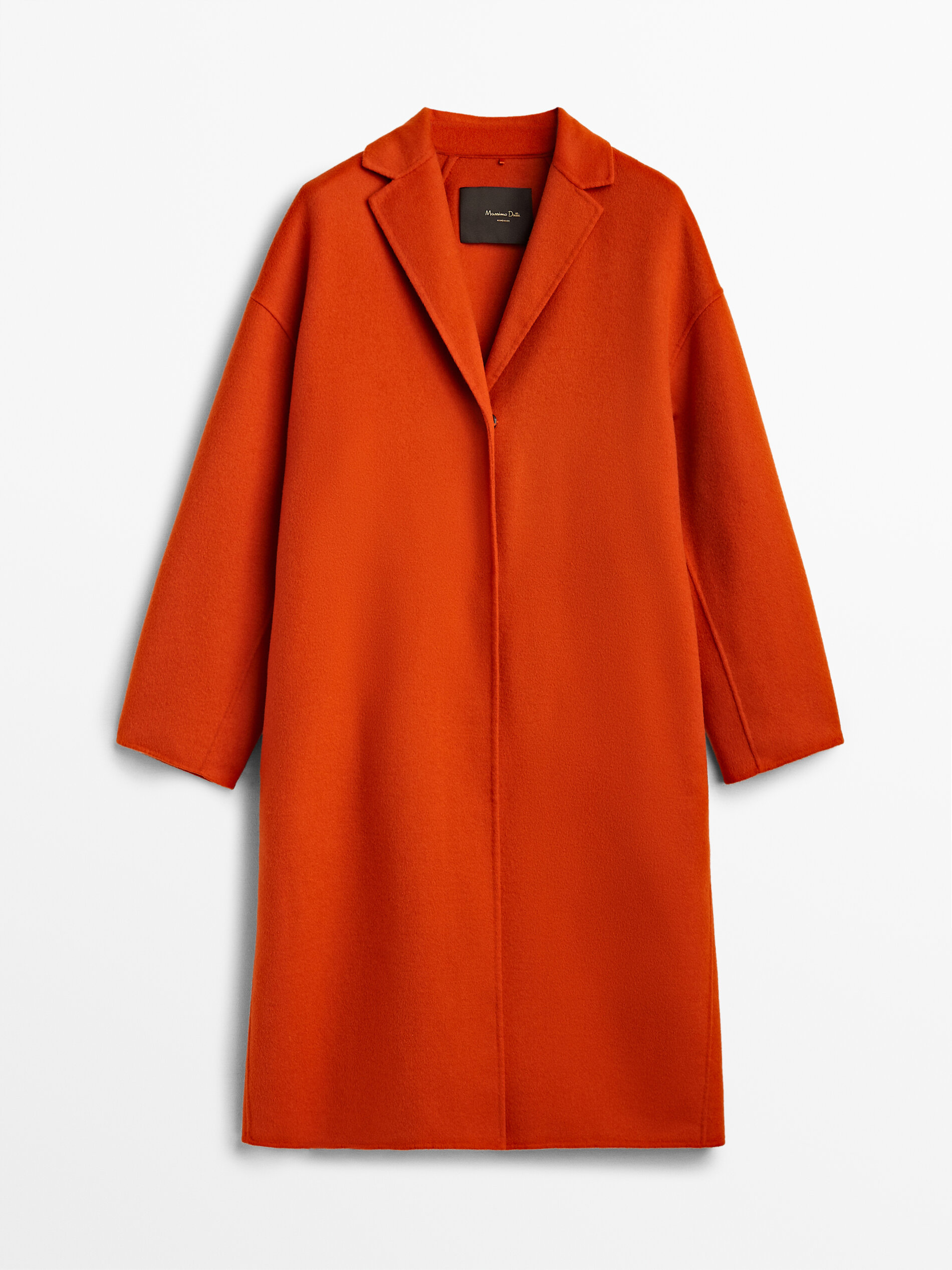 orange wool coat