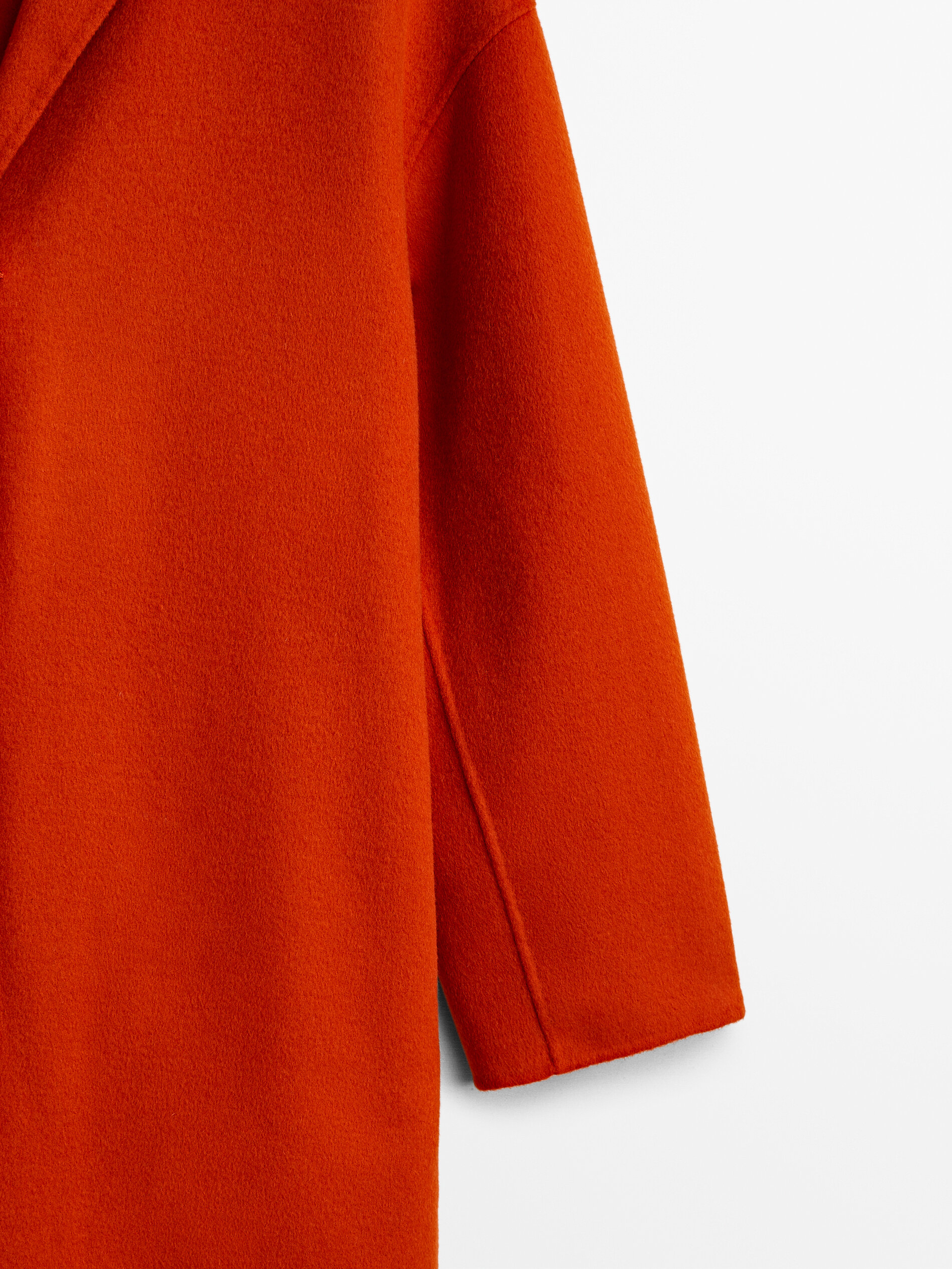 orange wool jacket