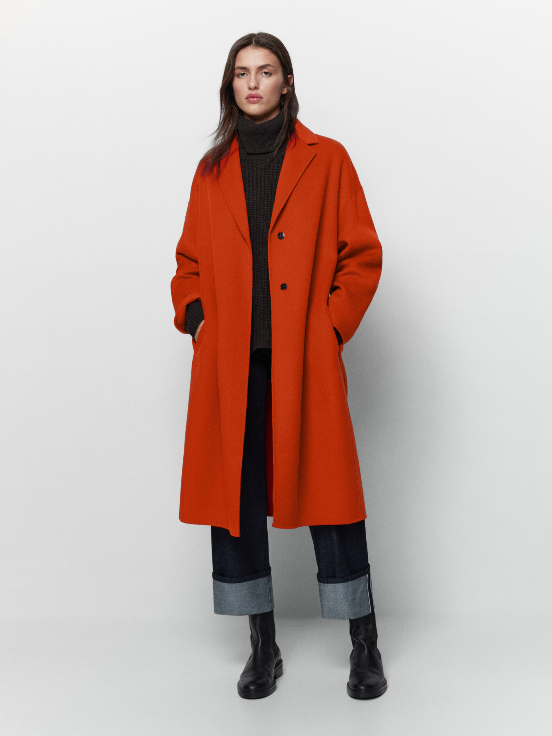 Oversize wool coat - Massimo Dutti United Kingdom