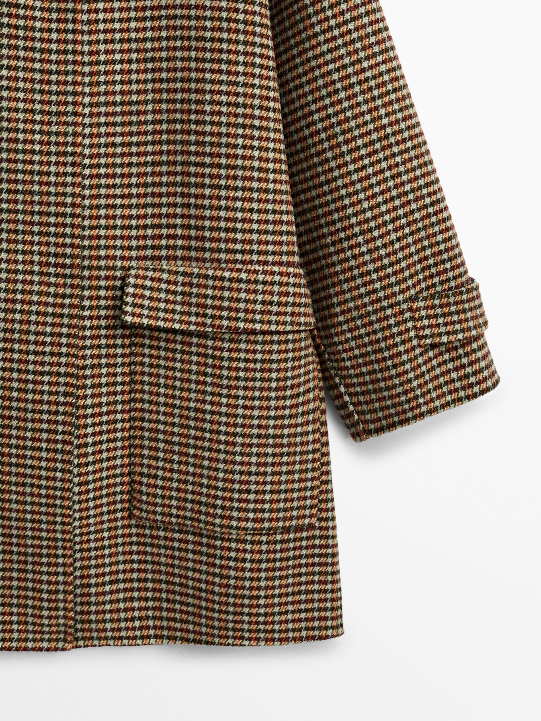 null´s Cropped wool houndstooth coat Massimo Dutti United States 