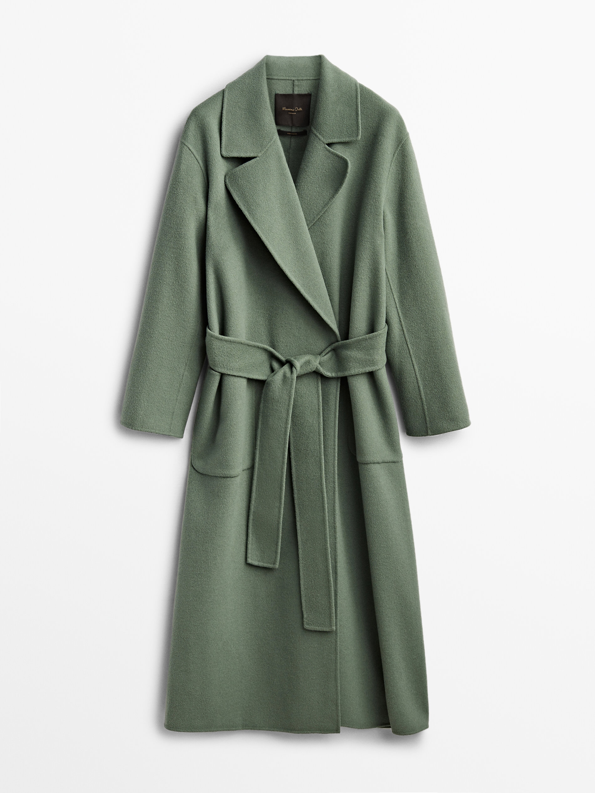 wrap around wool coat