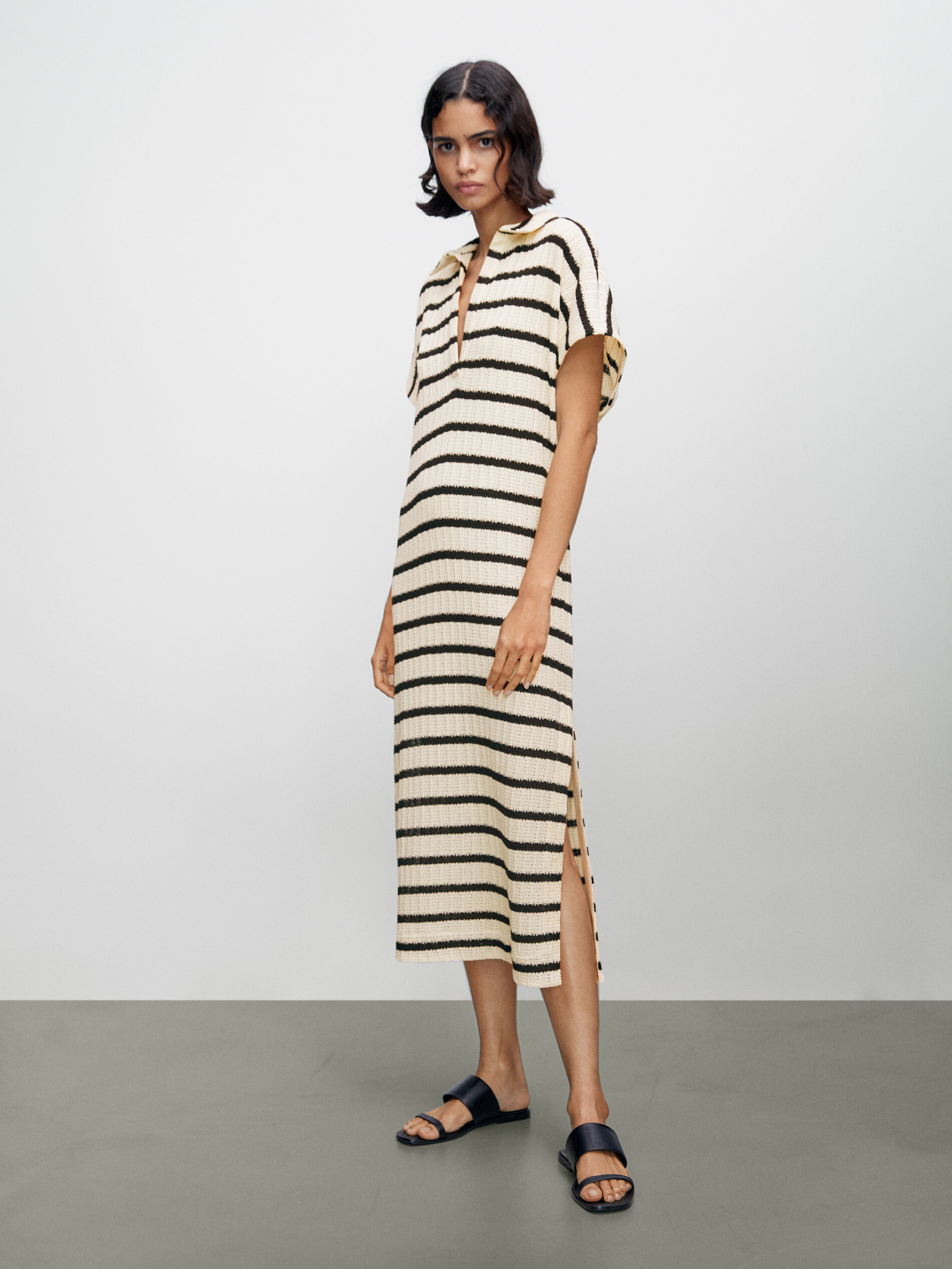 Massimo Dutti vestido camisero rayas | RopaModaMujer.es