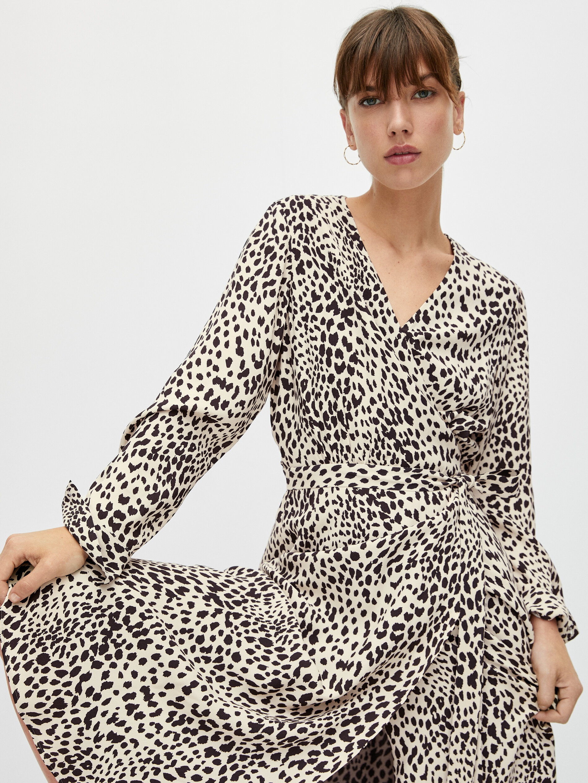 massimo dutti leopard dress