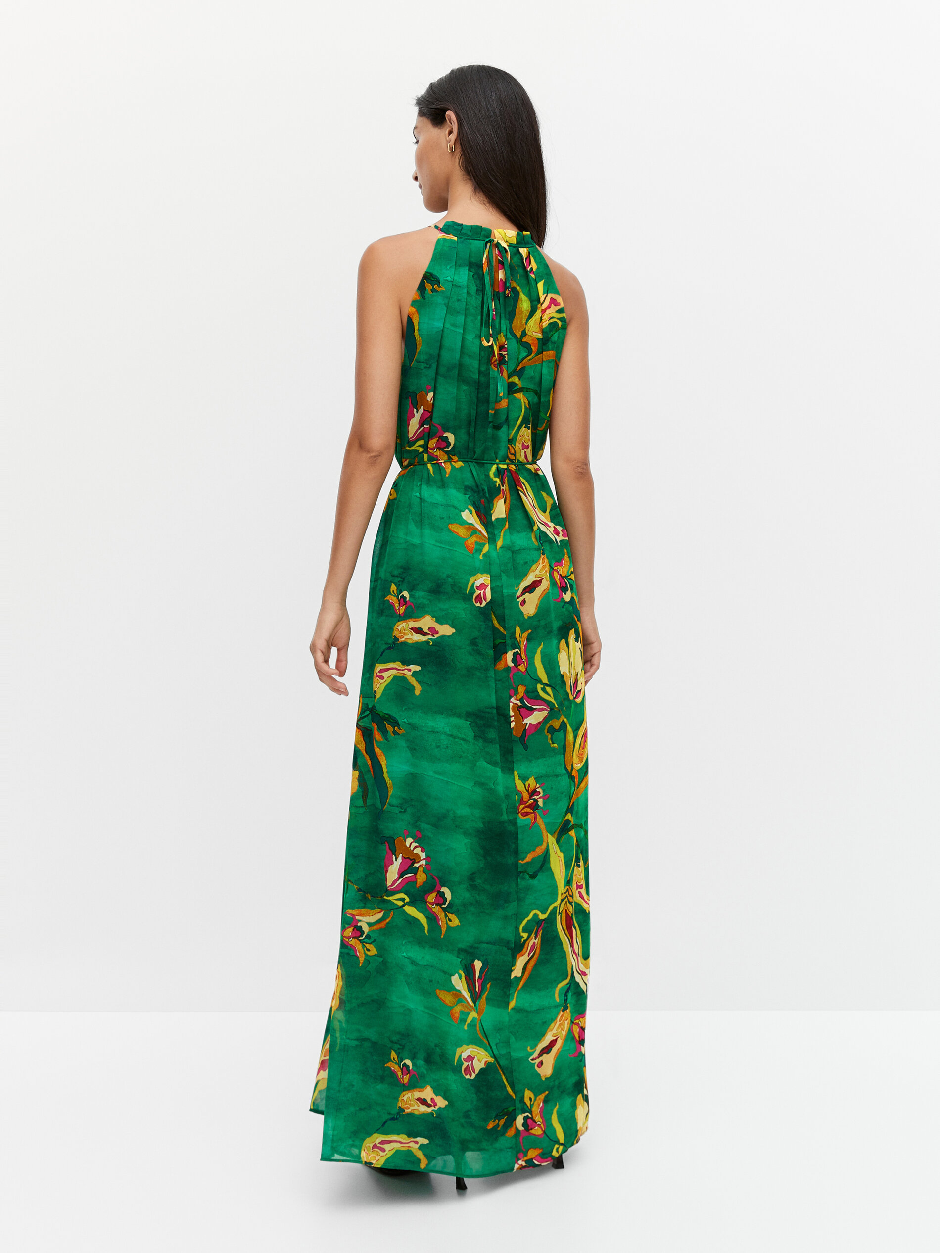 Long printed dress - Massimo Dutti Bahrain
