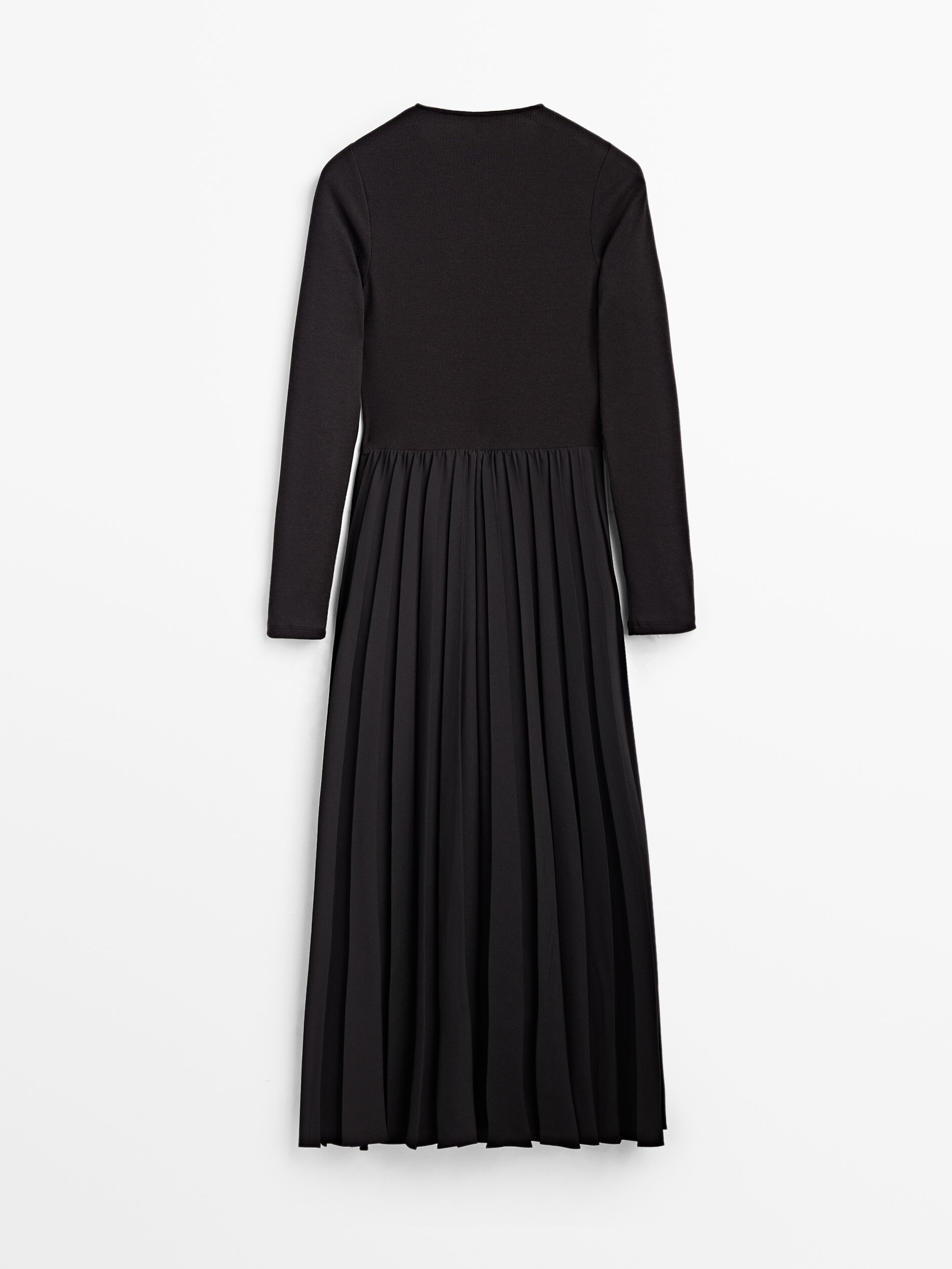 massimo dutti pleated dress