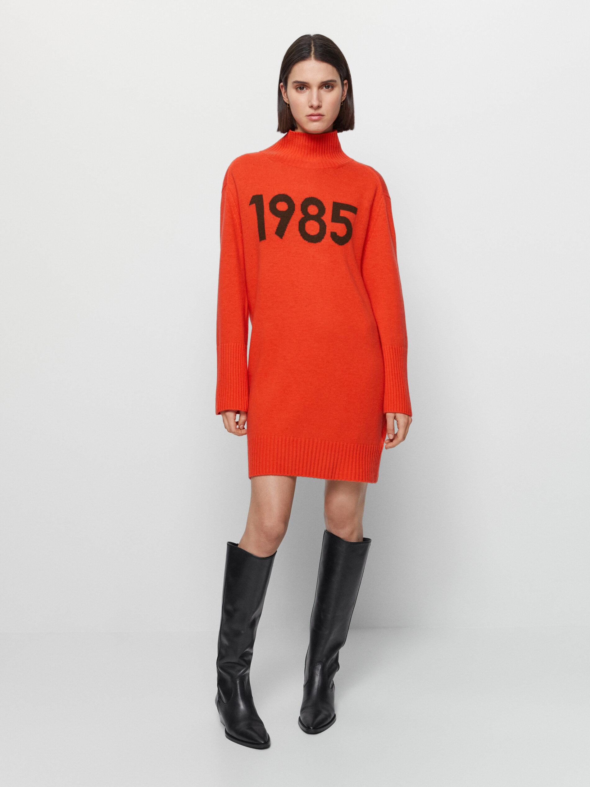 robe rouge massimo dutti