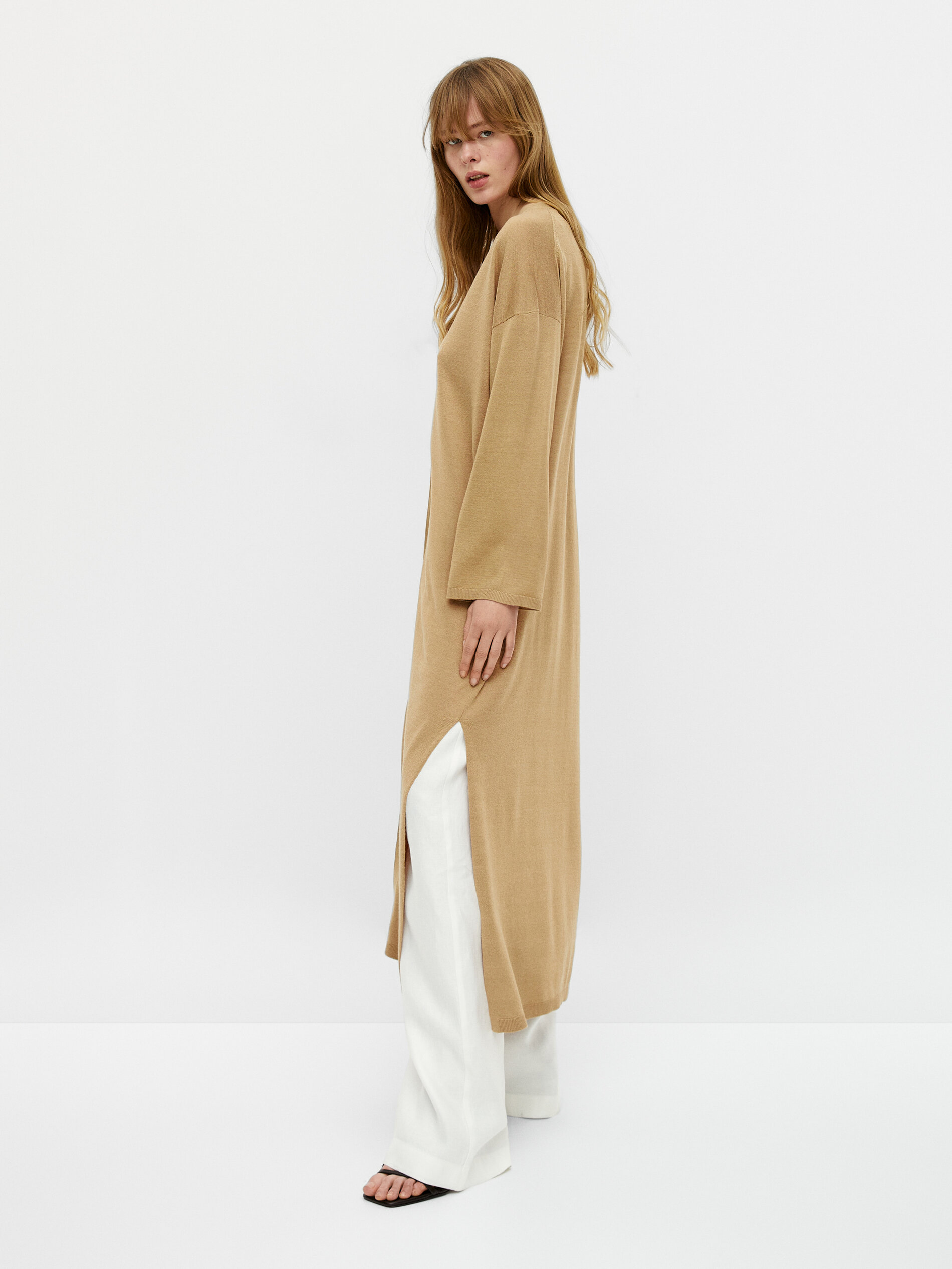 Long buttoned knit cardigan - Massimo 