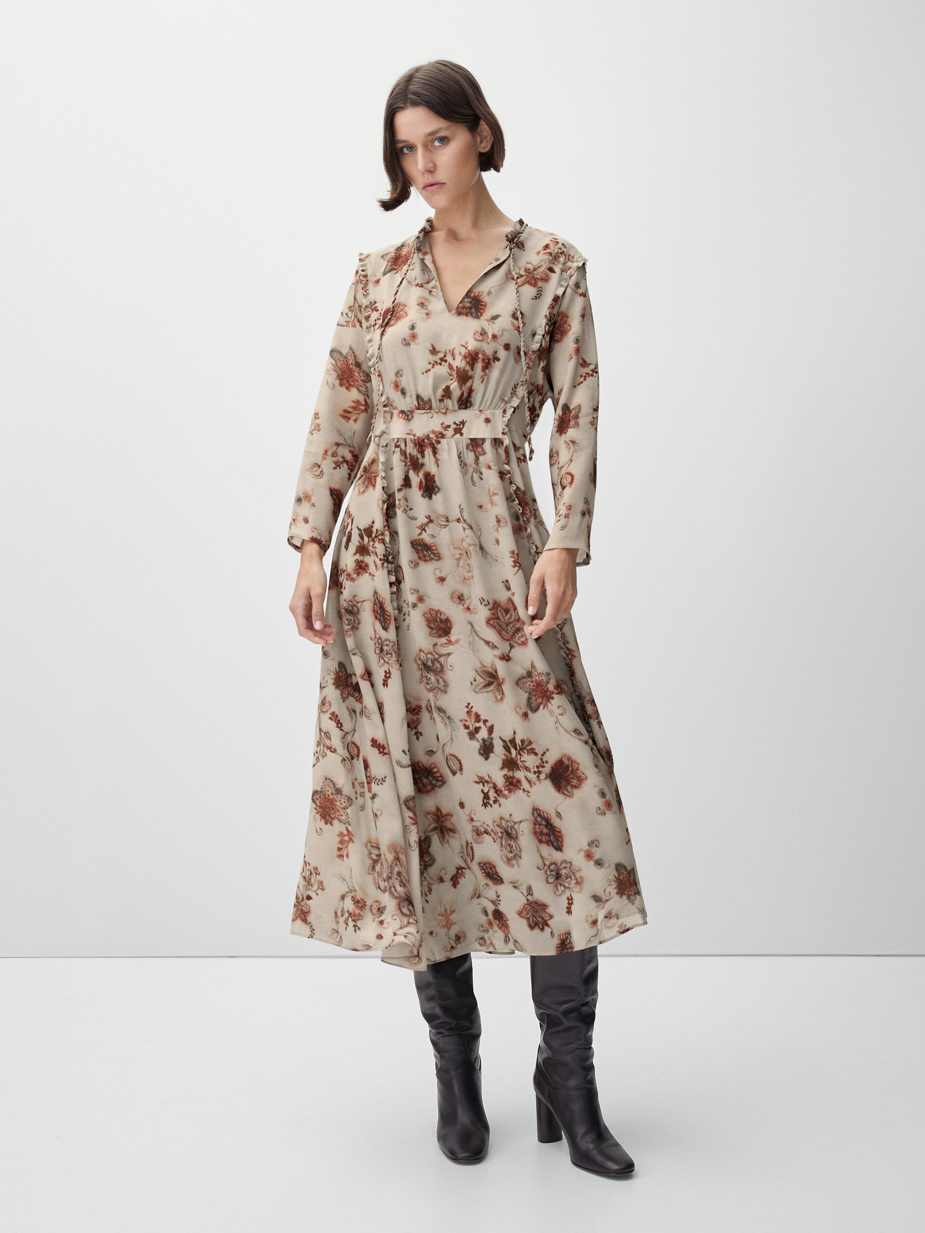 massimo dutti robe noire