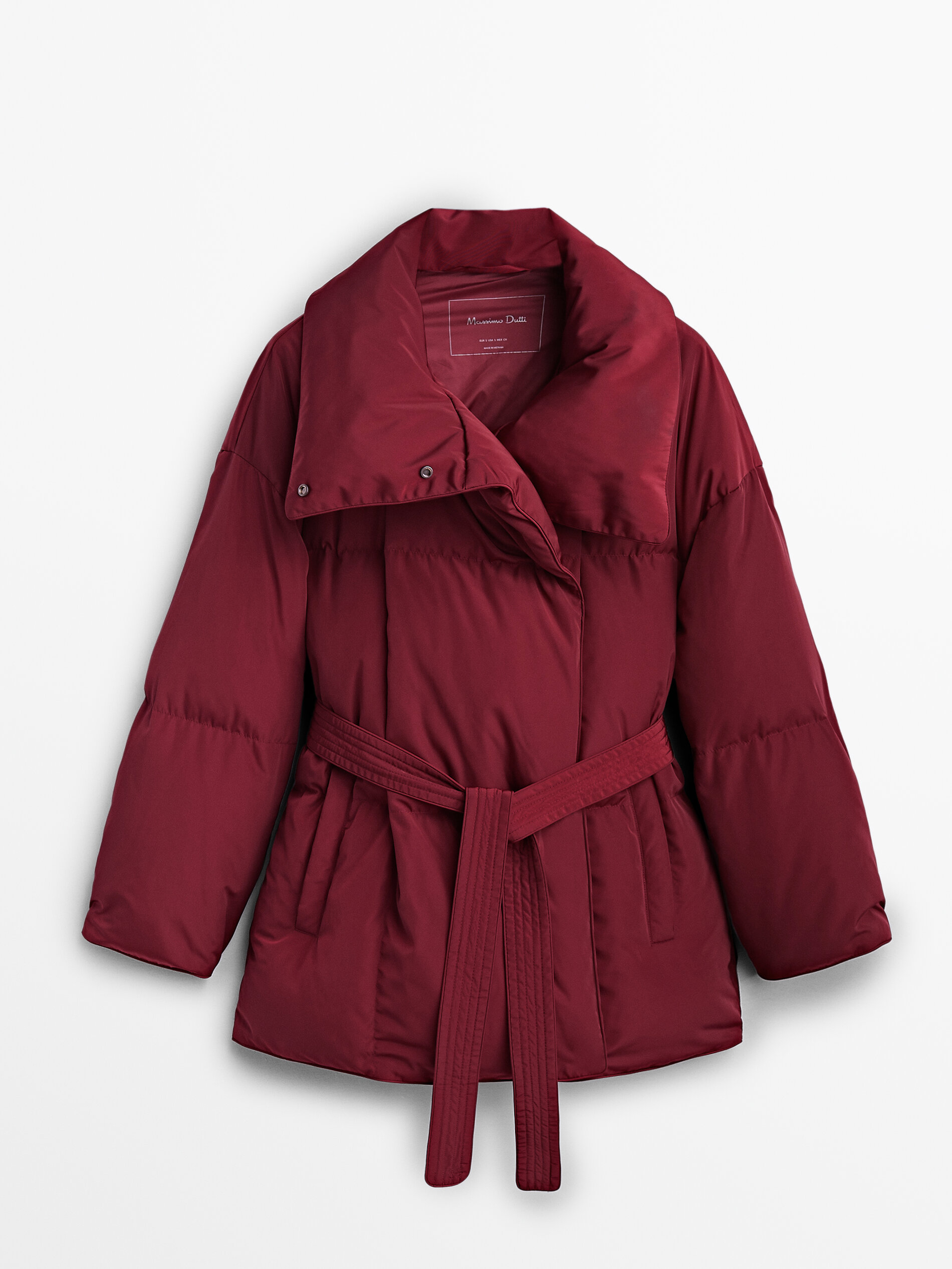 Double-breasted down puffer jacket - Massimo Dutti España