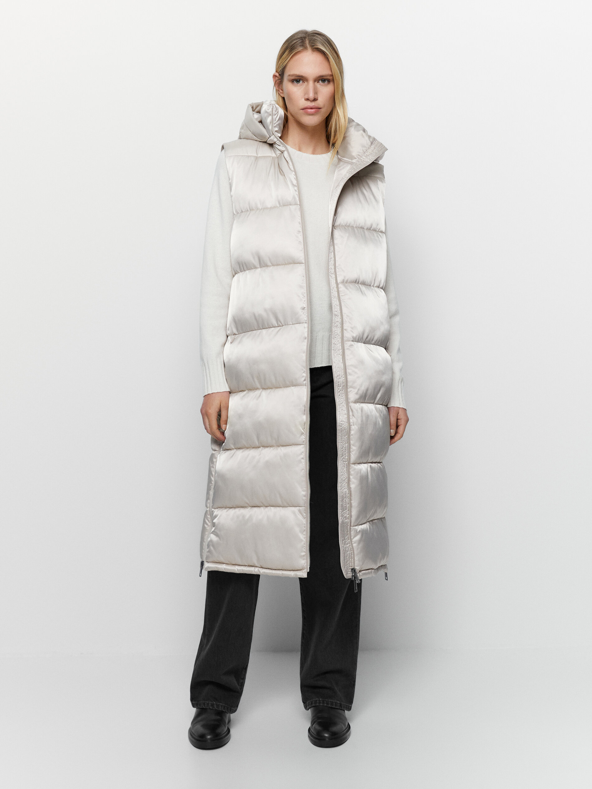 long bubble gilet